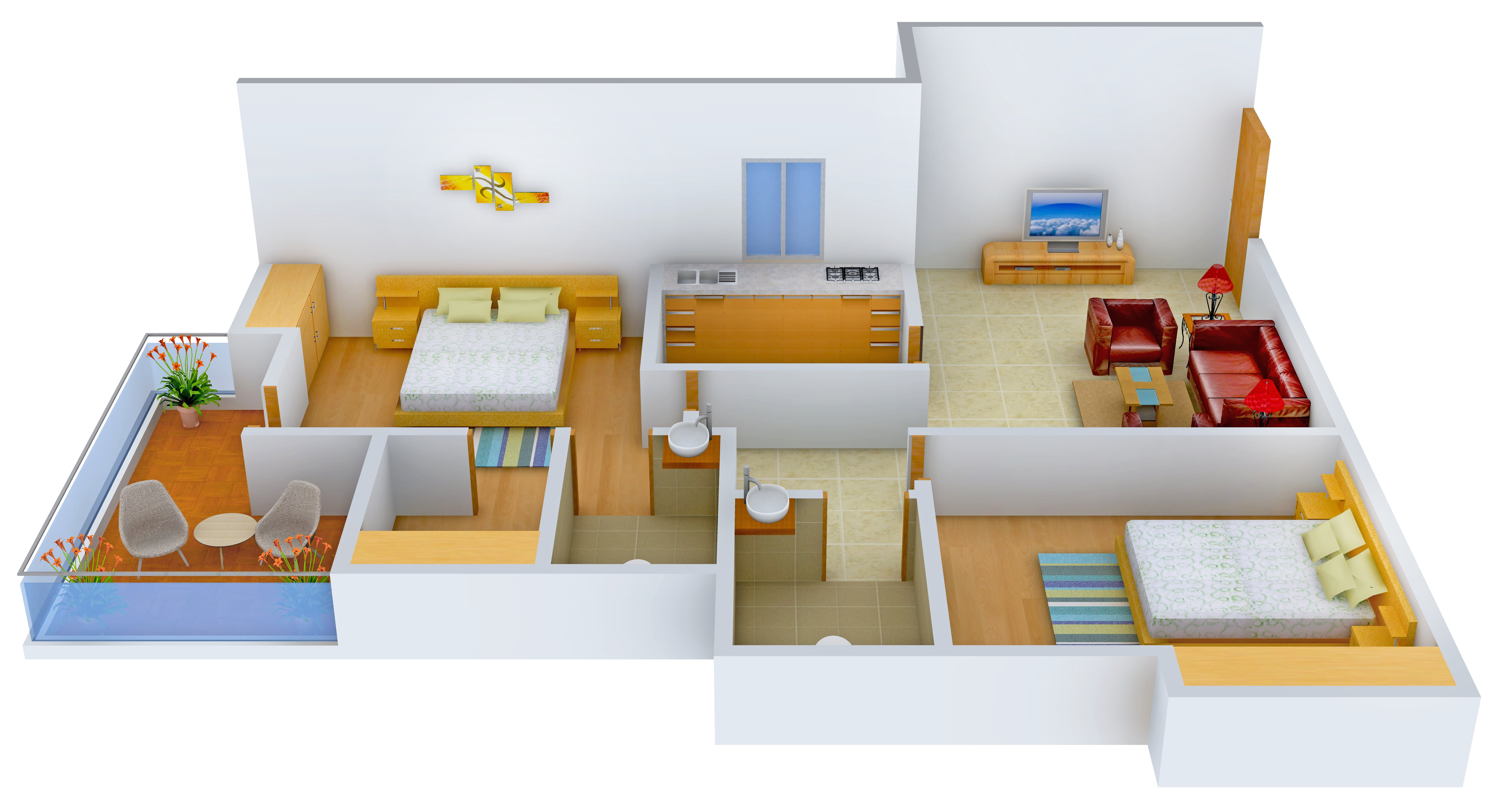 3DFloorPlan of Deeksha Shri Bankey Bihari Dham