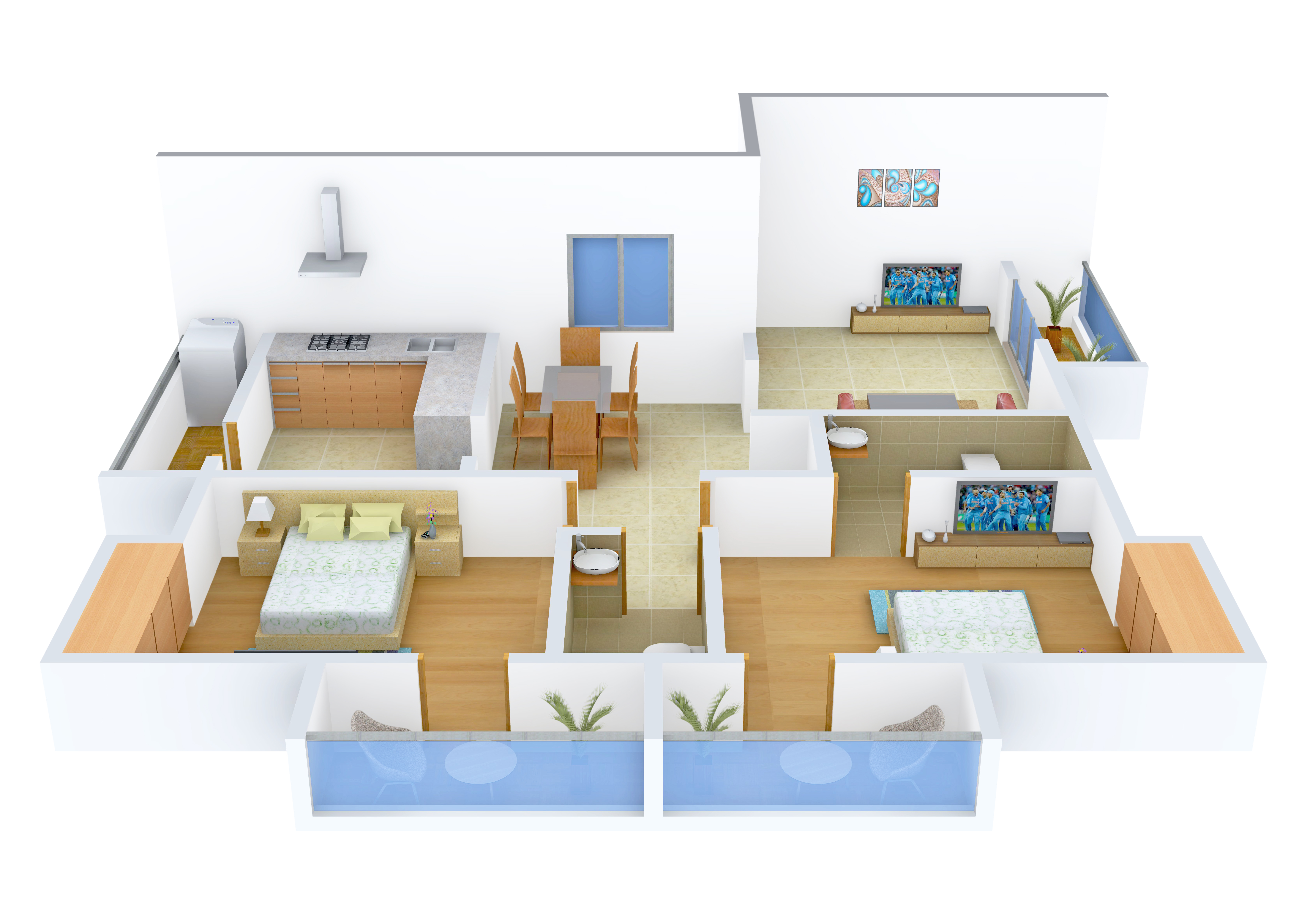 3DFloorPlan of Sowbhagya Sharda