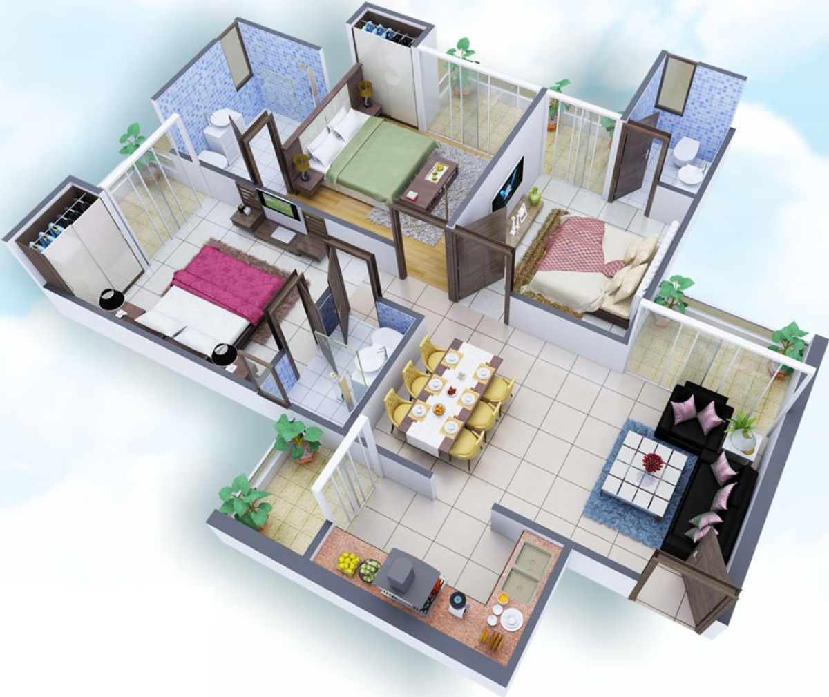 3DFloorPlan of Soho Misty Heights