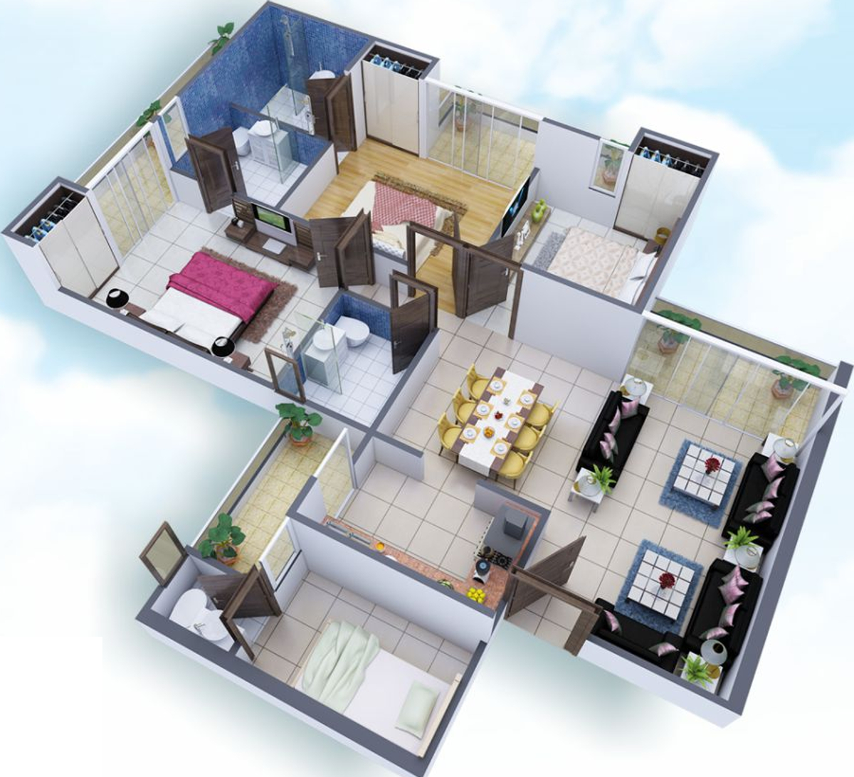 3DFloorPlan of Soho Misty Heights