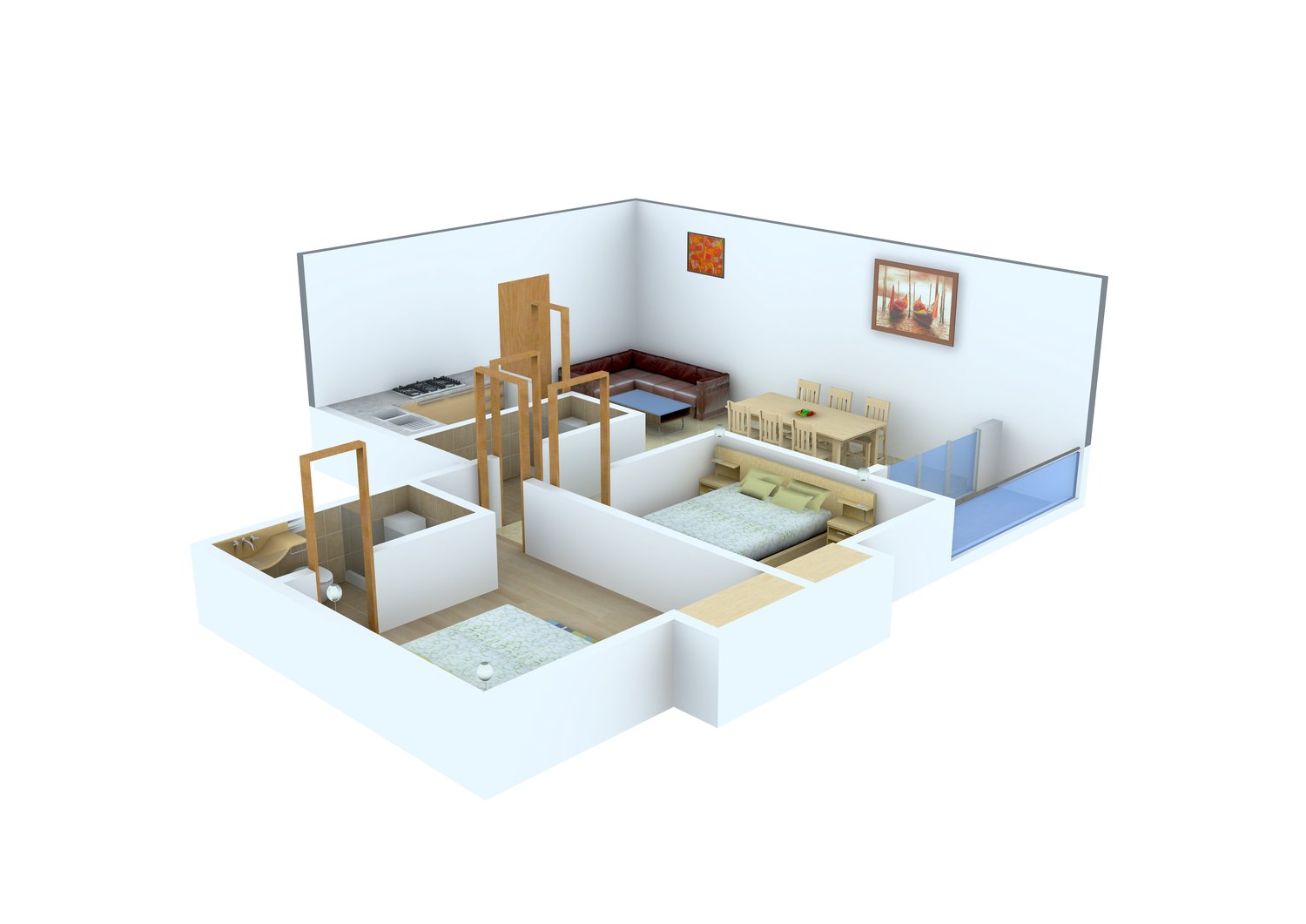 3DFloorPlan of Aster Shree Gardens