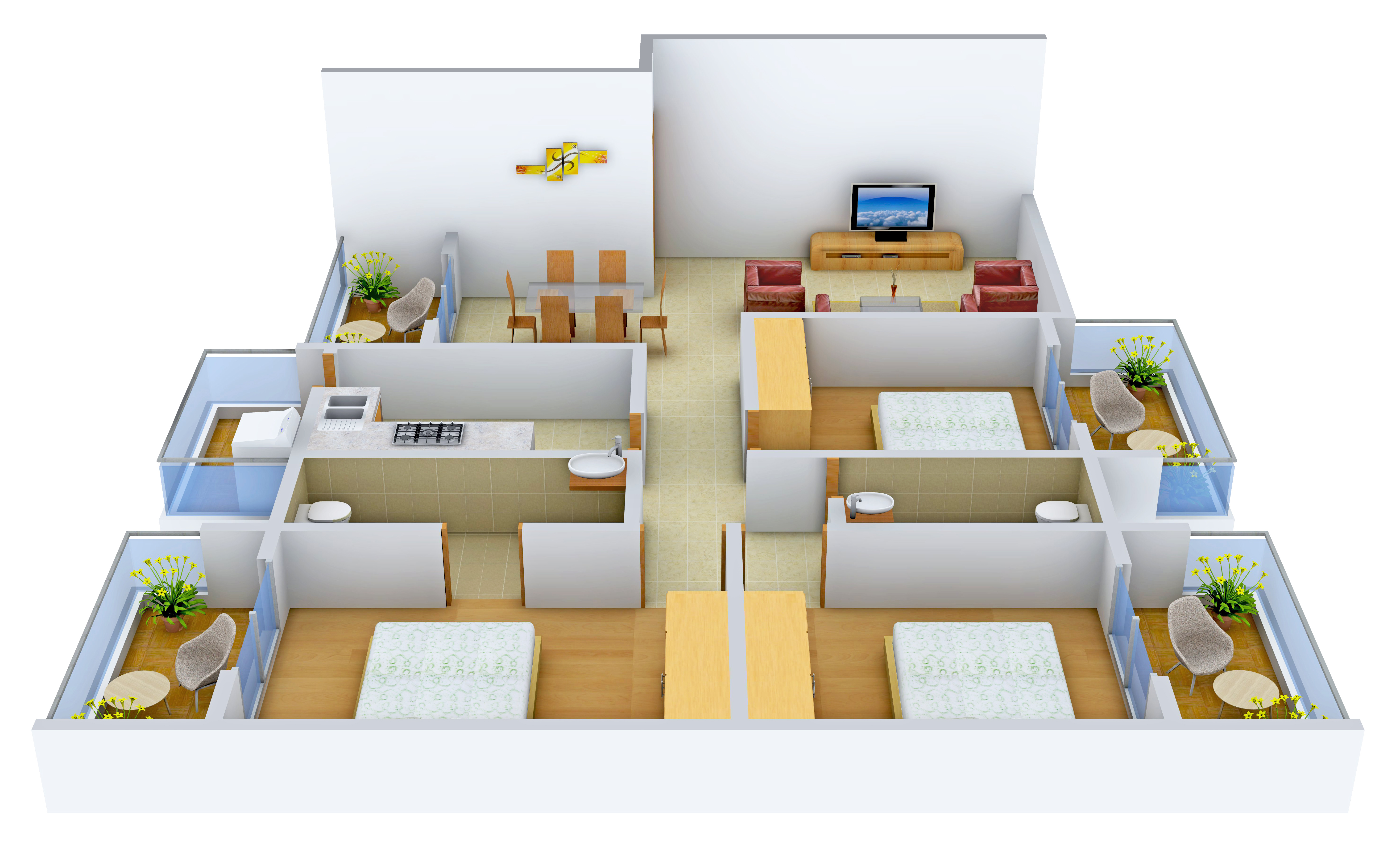 3DFloorPlan of Models Ange Marie
