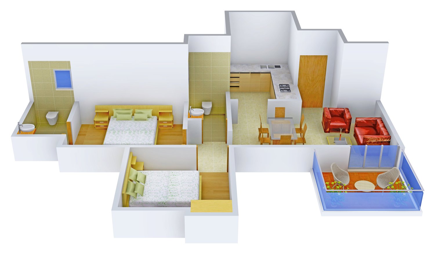 3DFloorPlan of Sukhwani Gracia