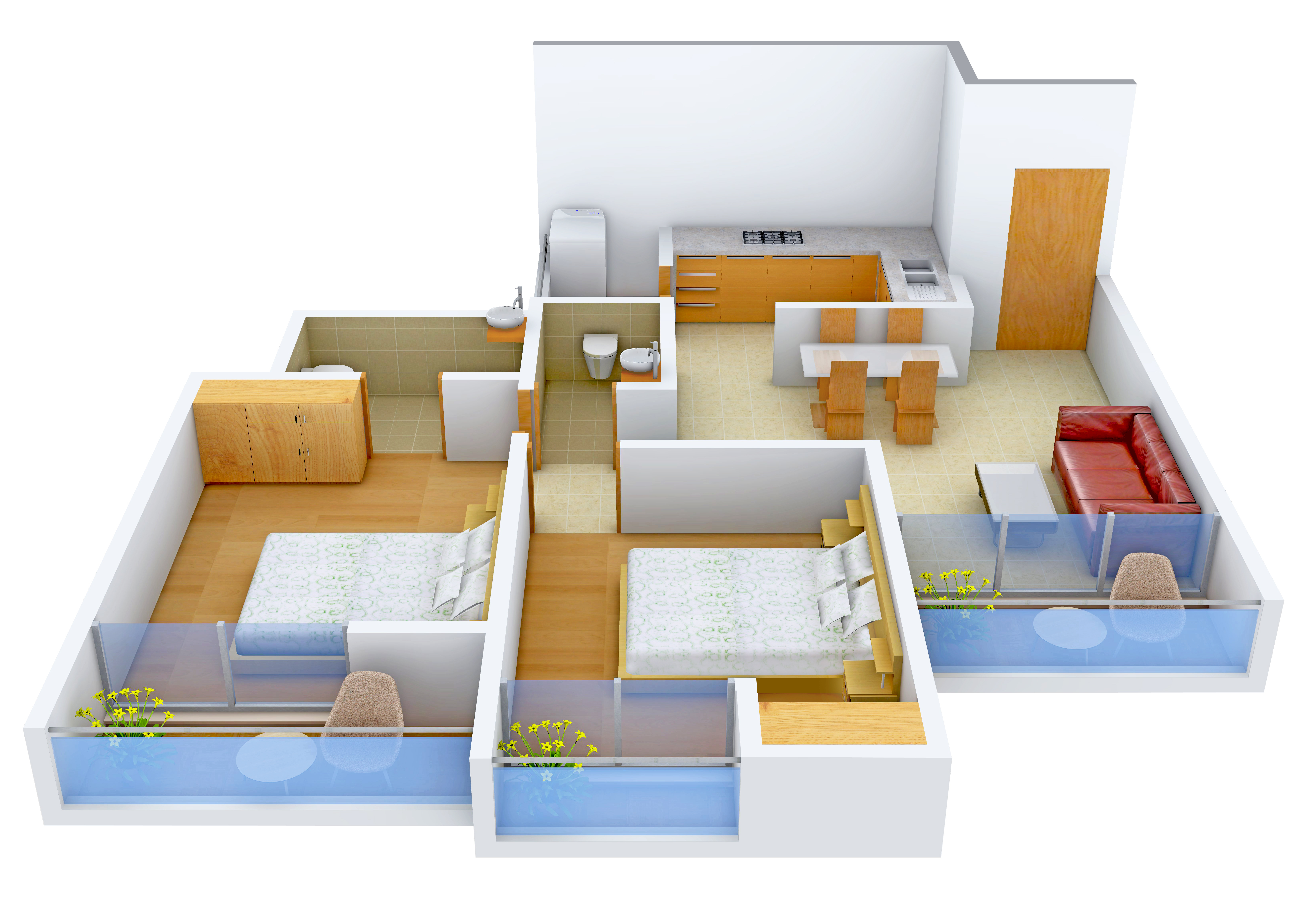 3DFloorPlan of Shri Radha Valley