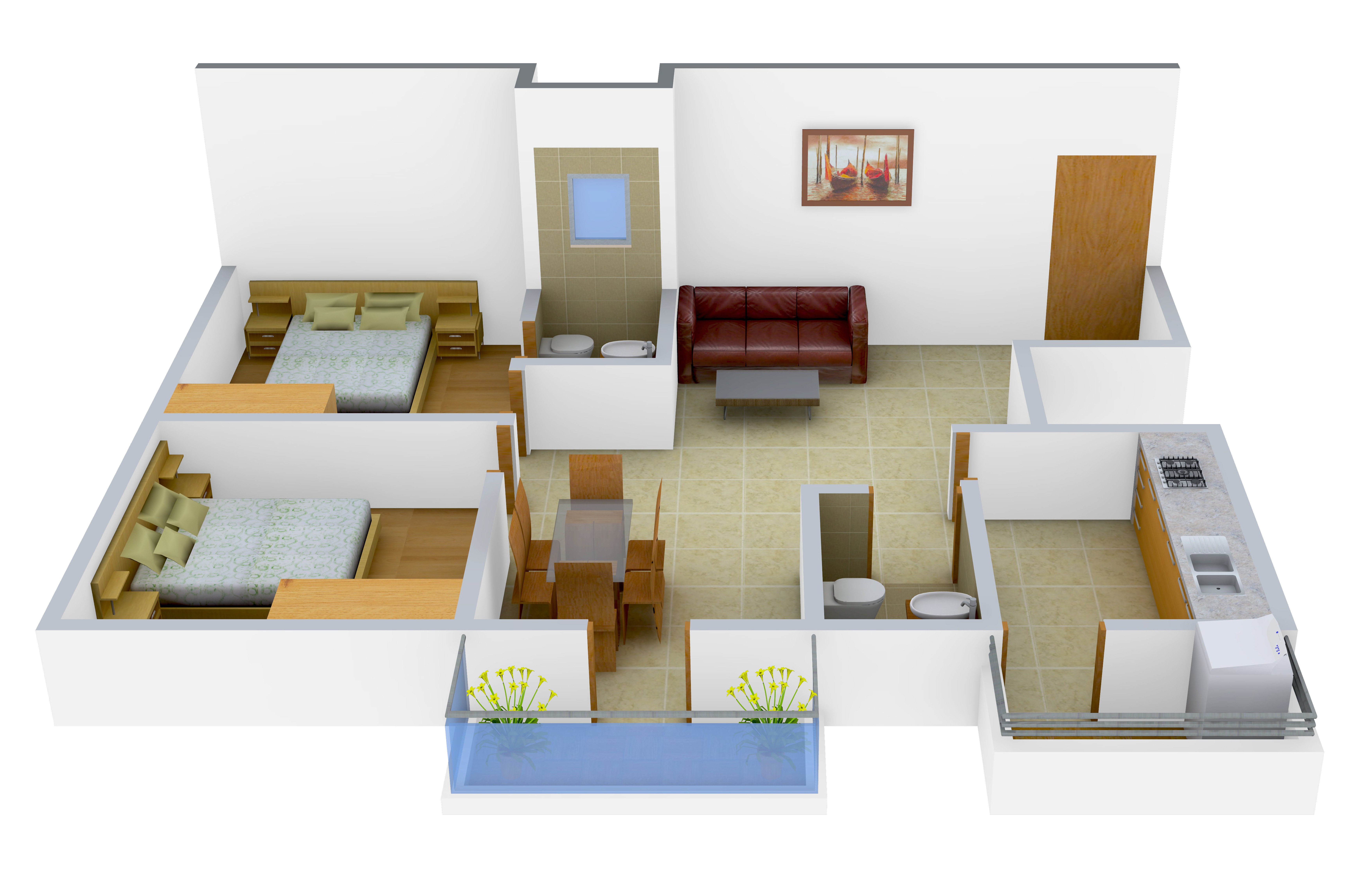 3DFloorPlan of Marutham Castle