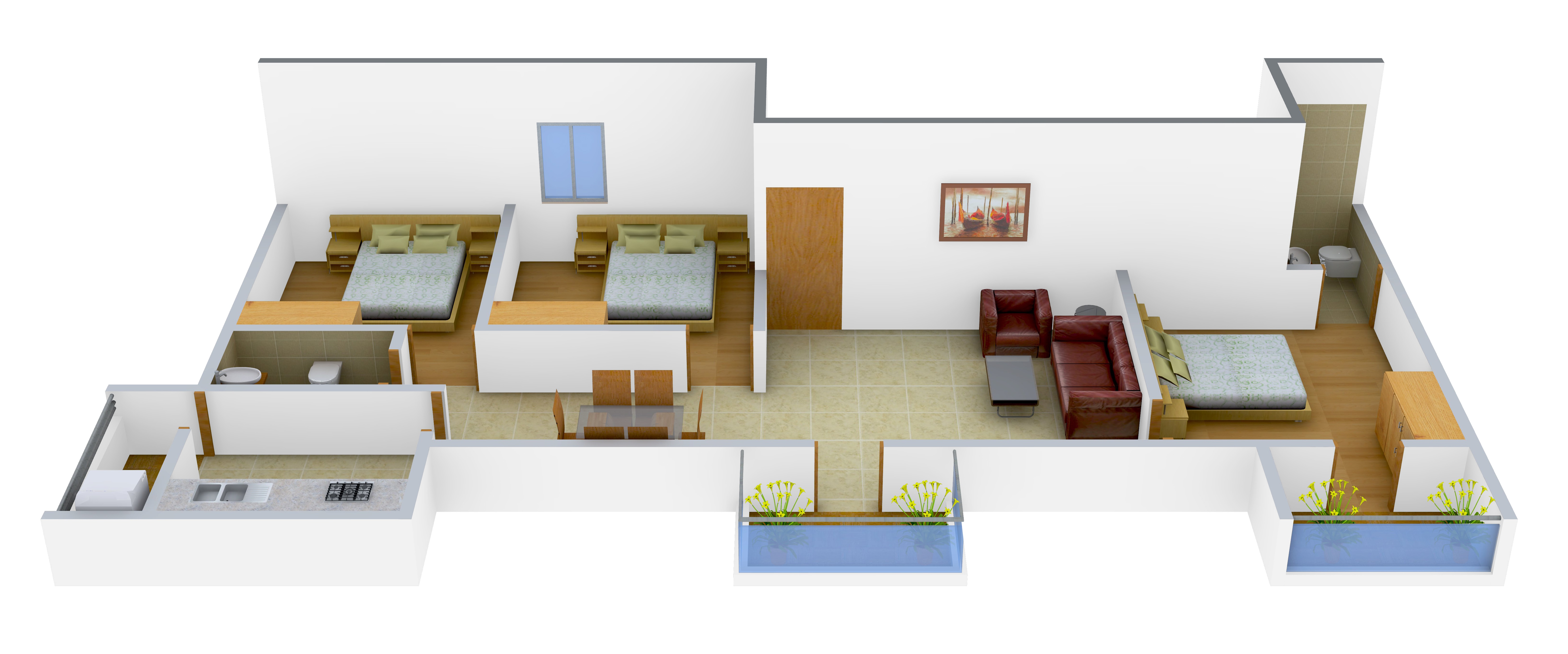 3DFloorPlan of Marutham Castle