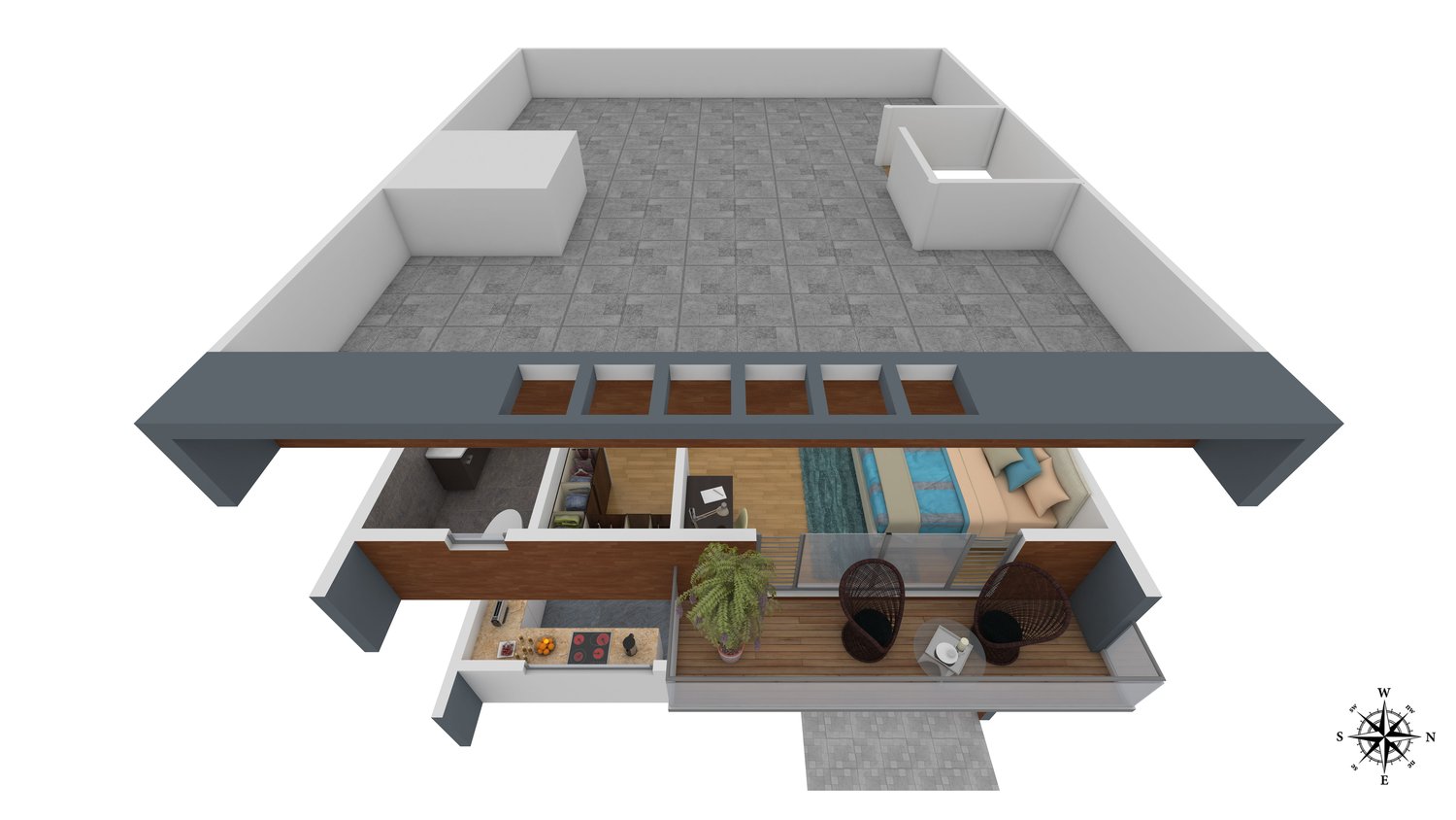 3DFloorPlan of Janapriya Silver Crest