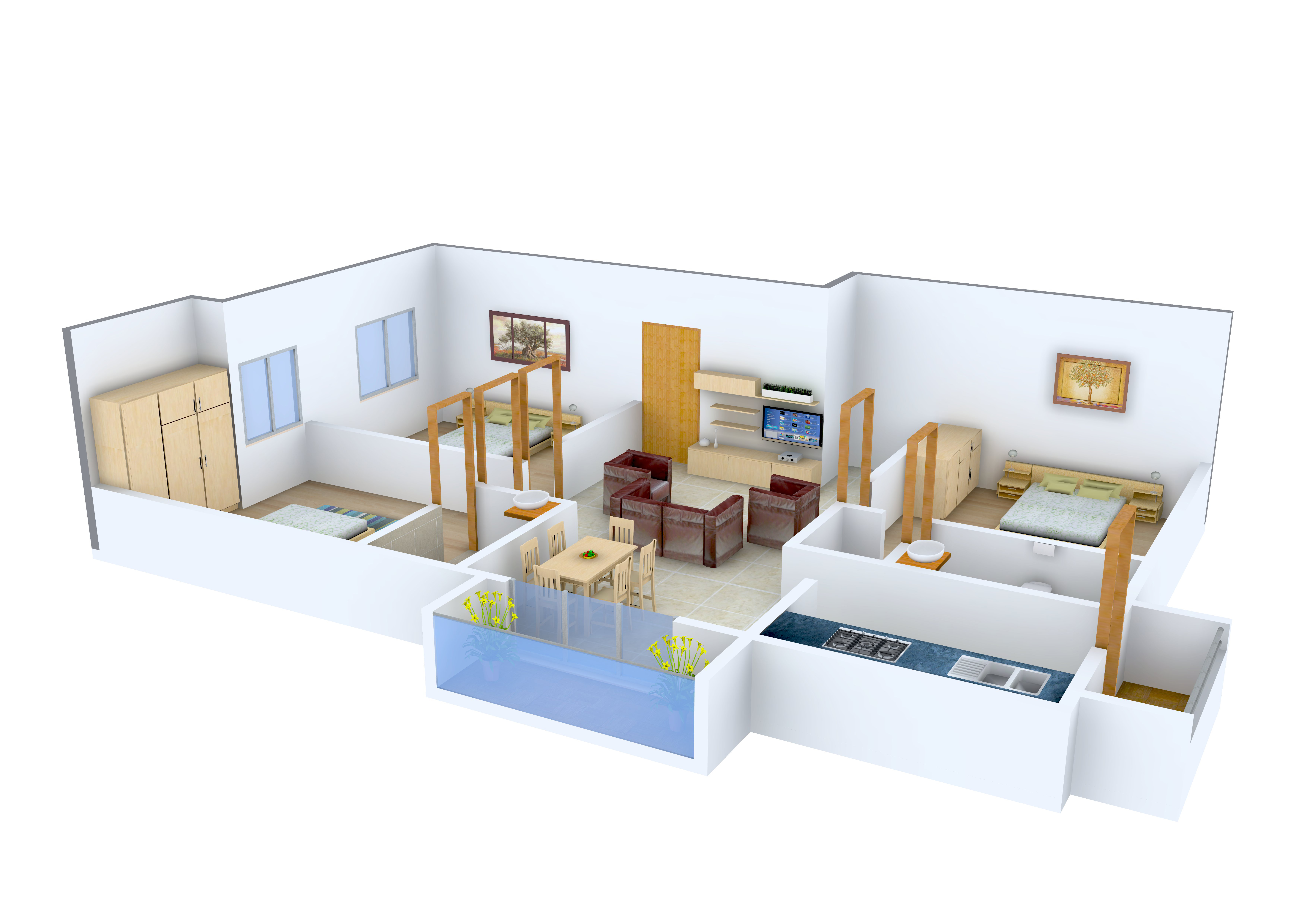 3DFloorPlan of India The Quintessence
