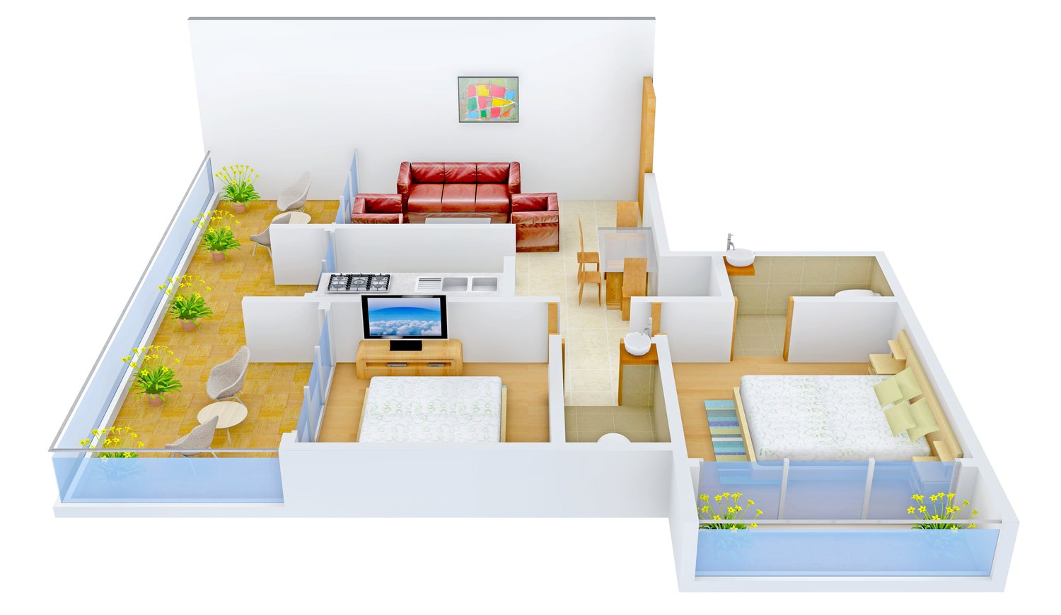 3DFloorPlan of RD Parvati Corner