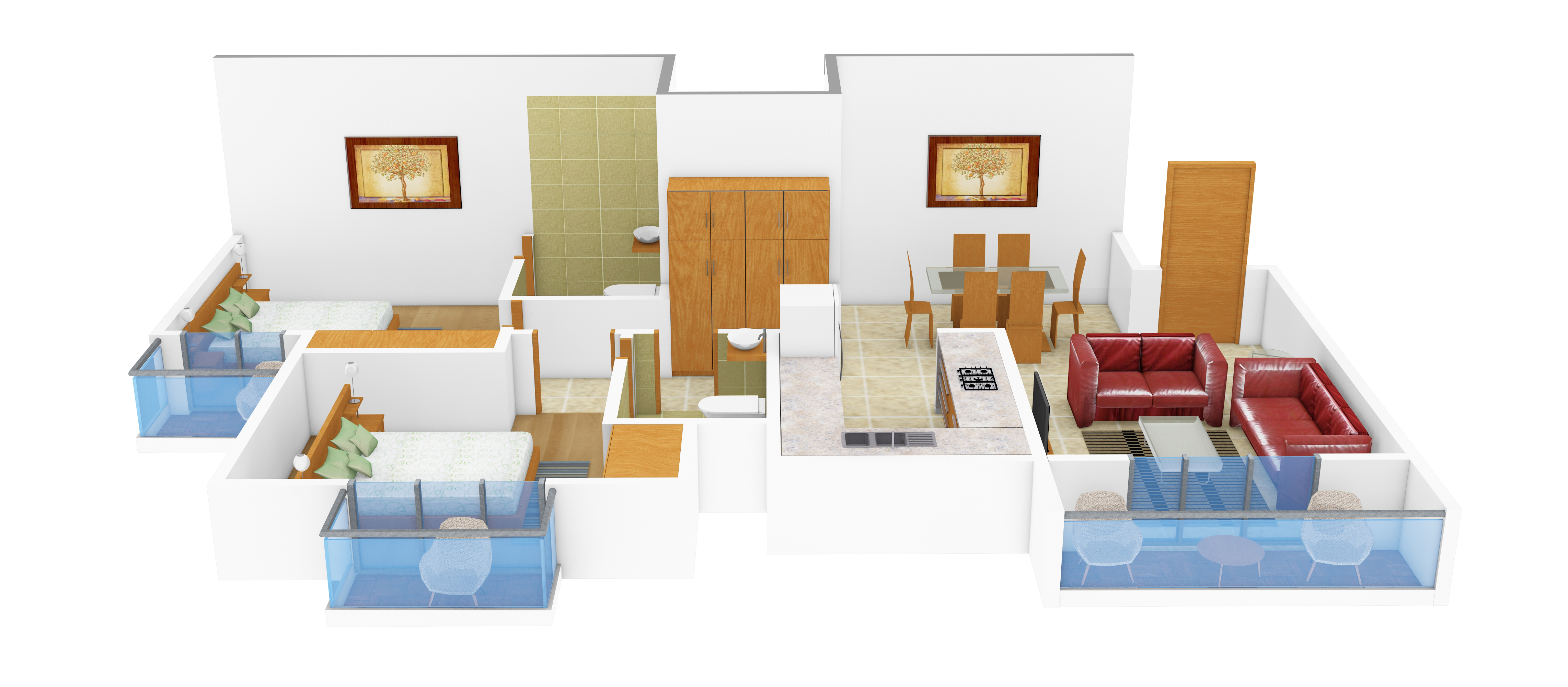 3DFloorPlan of Shalimar Garden Bay Phase 1