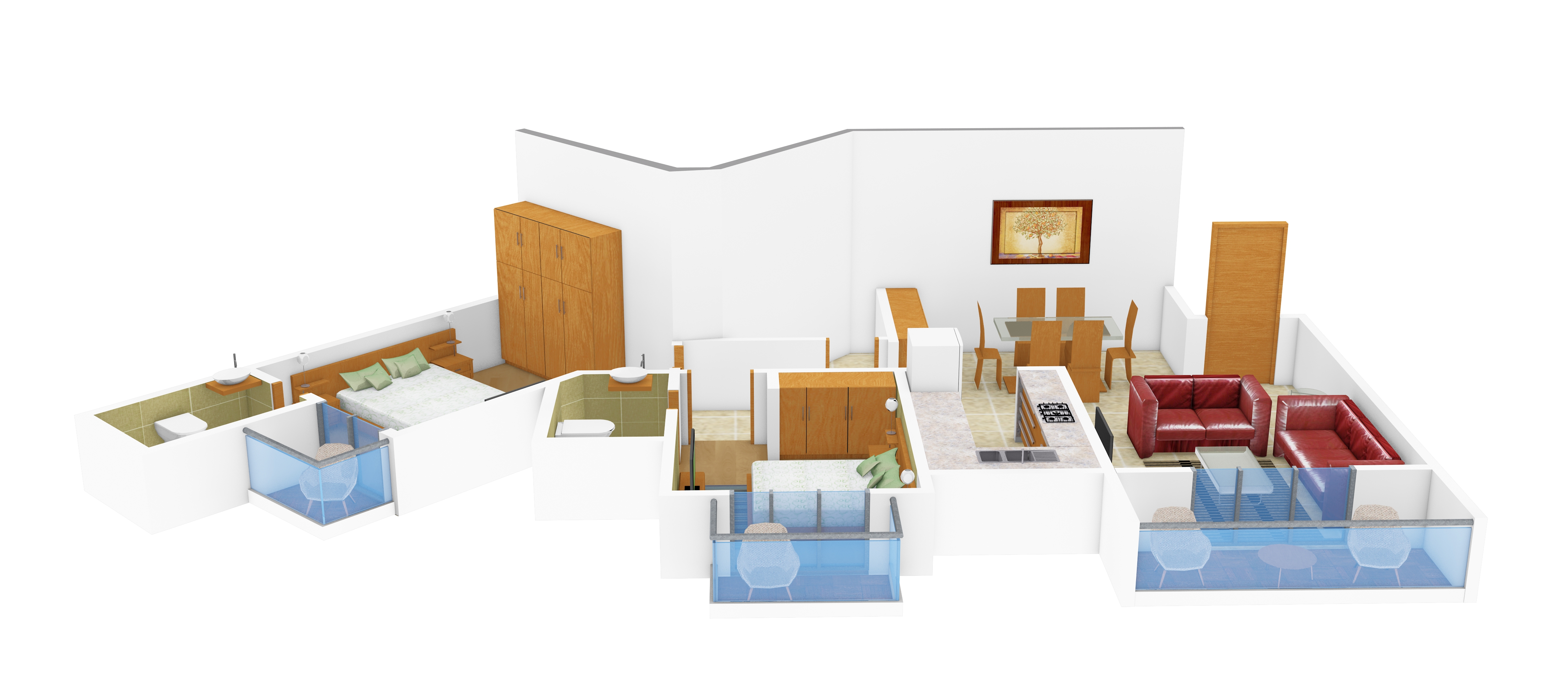 3DFloorPlan of Shalimar Garden Bay Phase 1