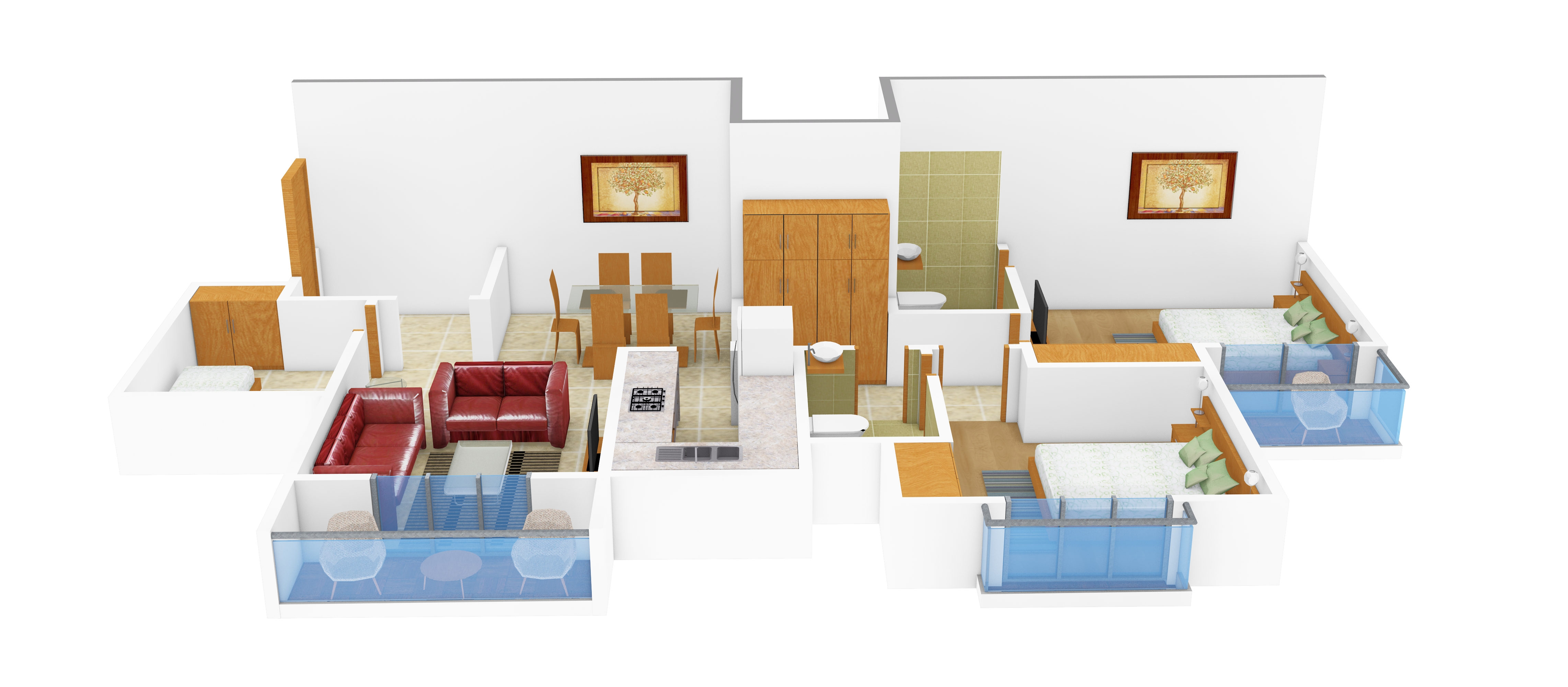 3DFloorPlan of Shalimar Garden Bay Phase 1