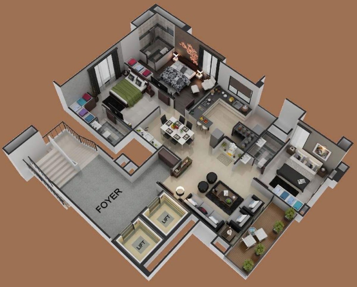 3DFloorPlan of Happy Home Elanza