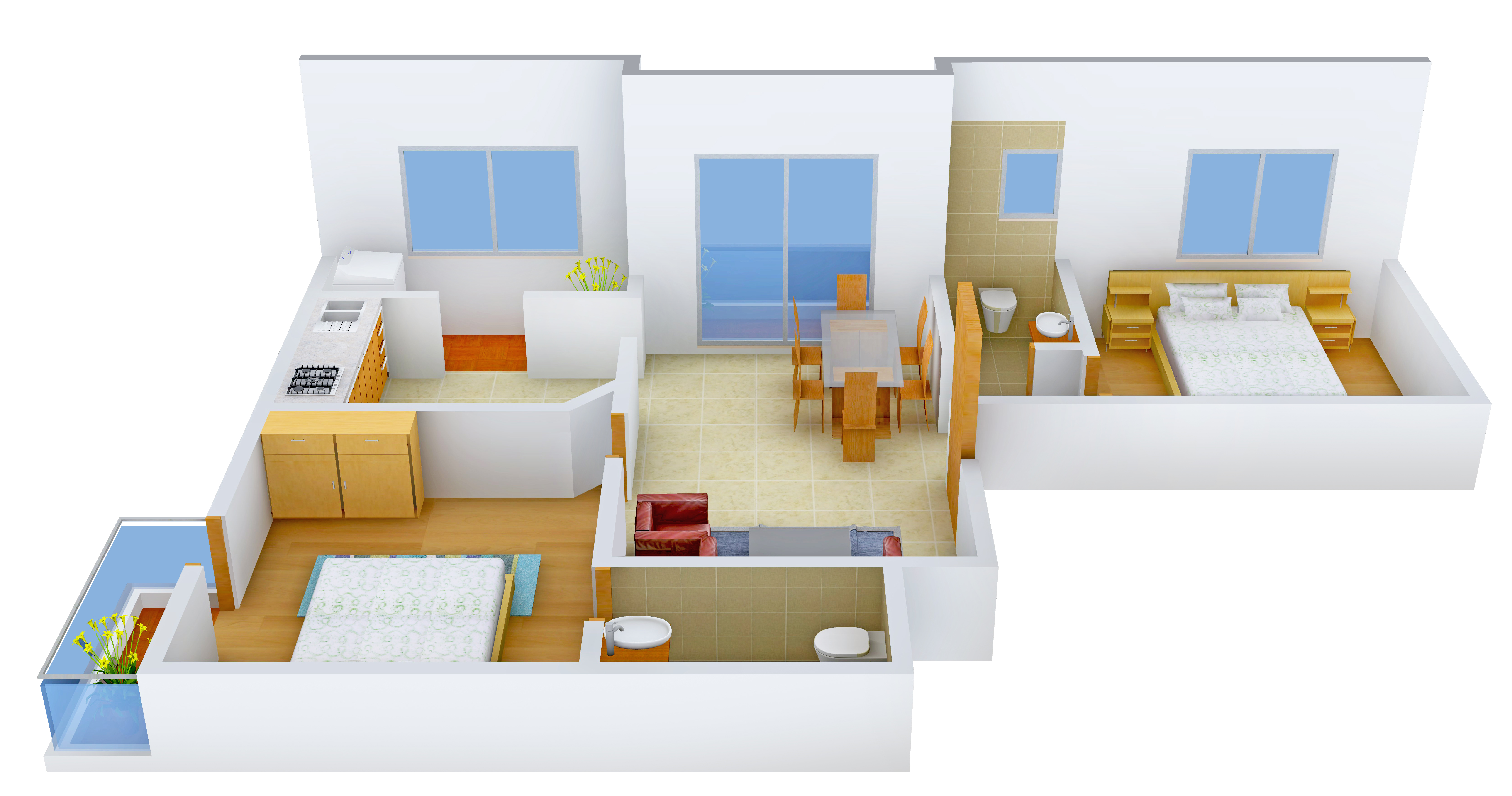 3DFloorPlan of Afraah Crystal Court