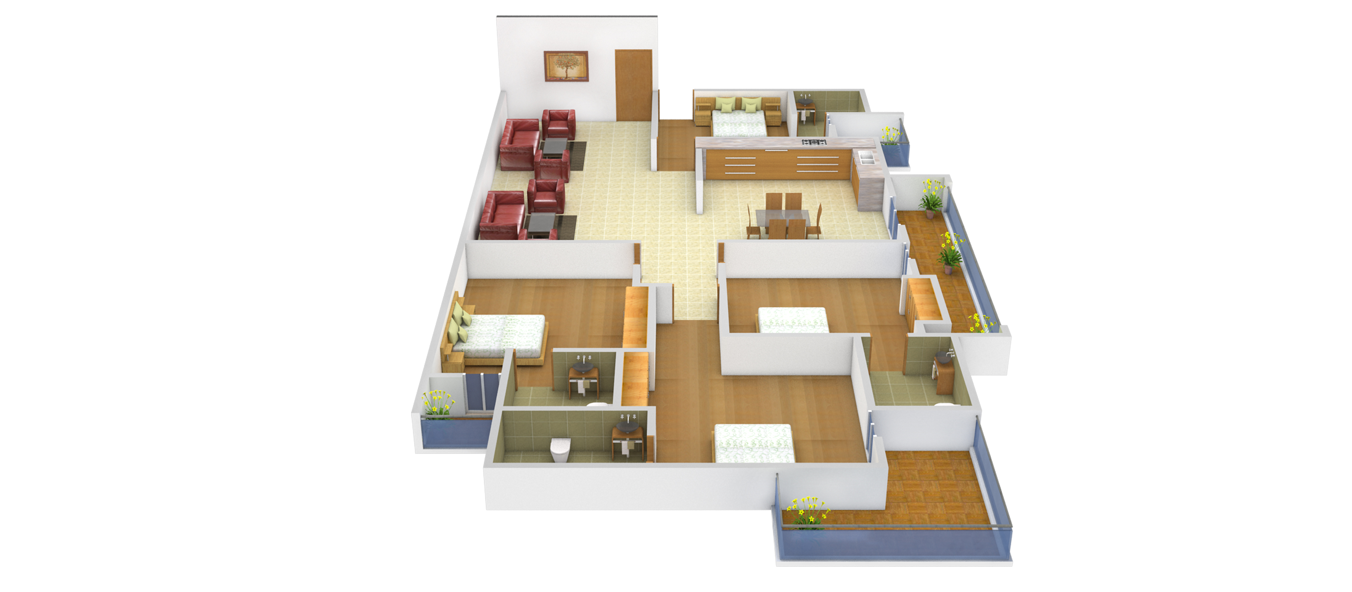 3DFloorPlan of AGI Jalandhar Heights