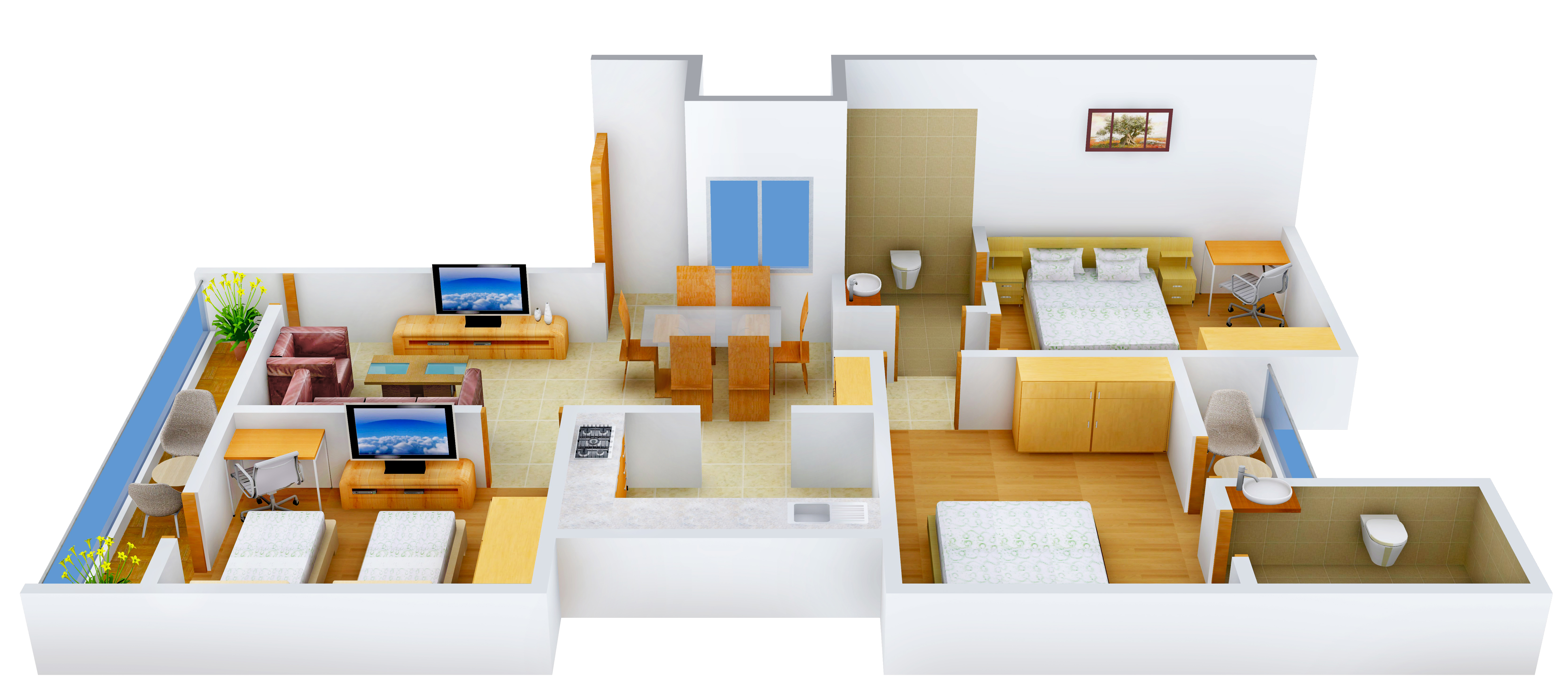 3DFloorPlan of Shri Radha City