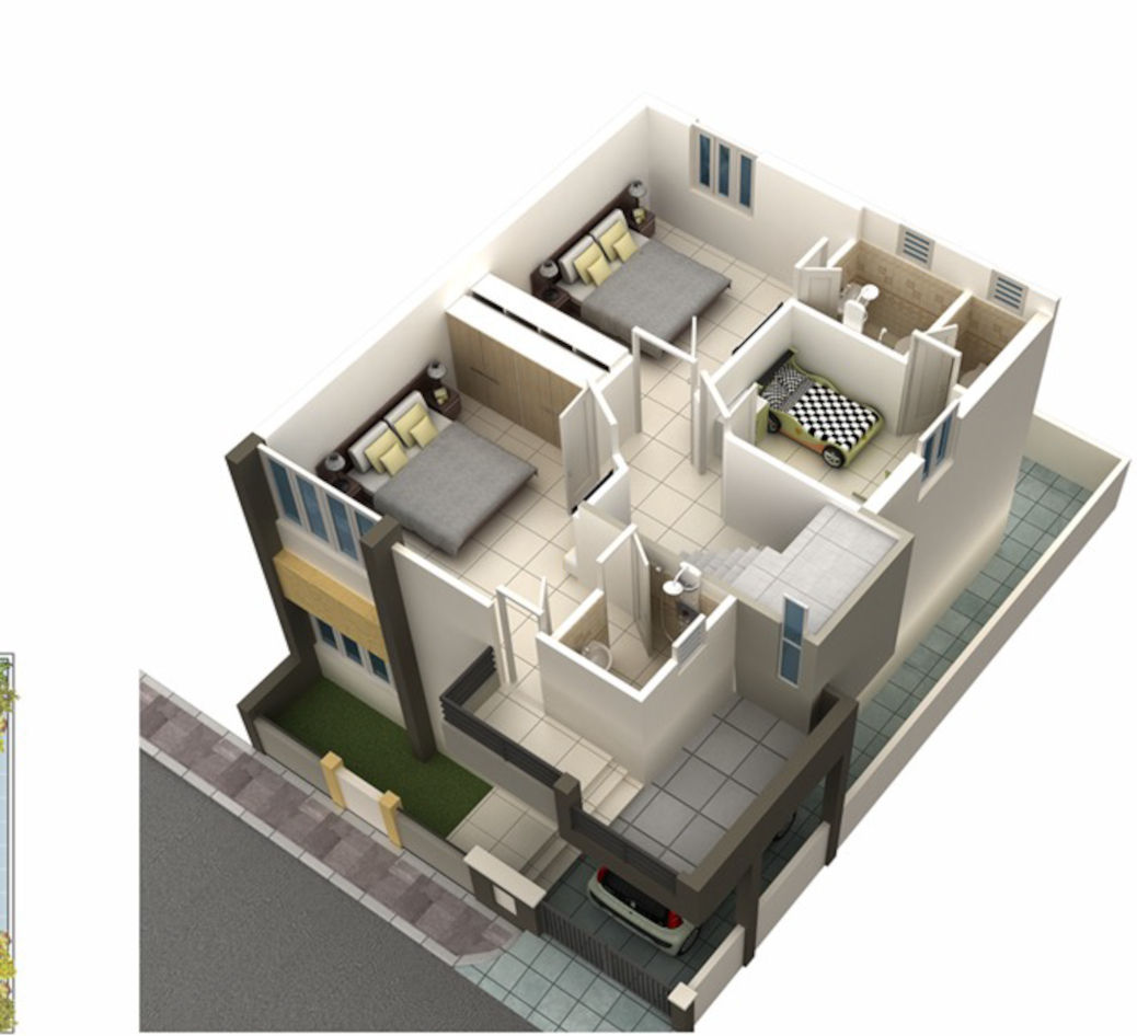 3DFloorPlan of Shilp Residency