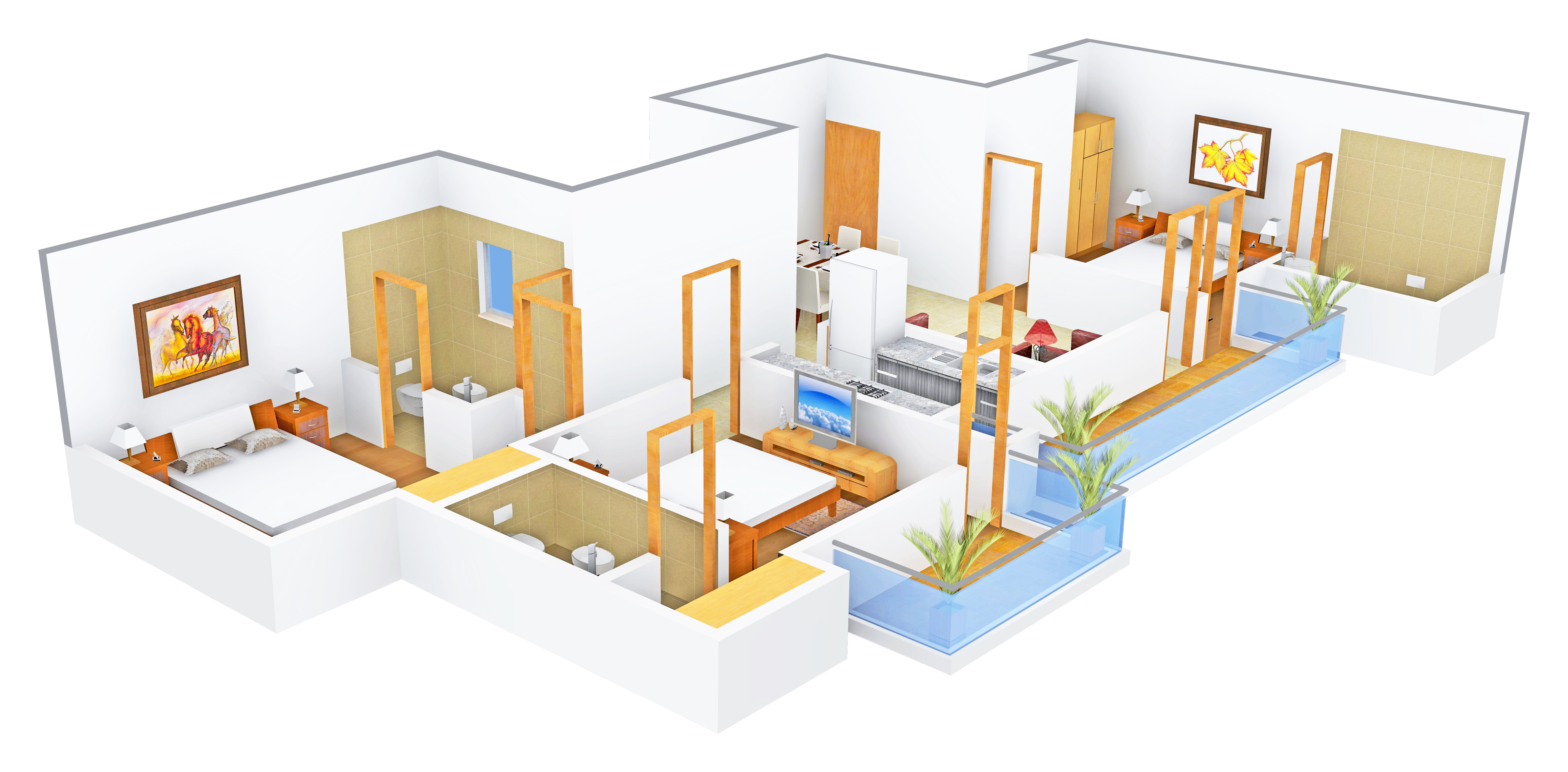 3DFloorPlan of TDI Espania Heights
