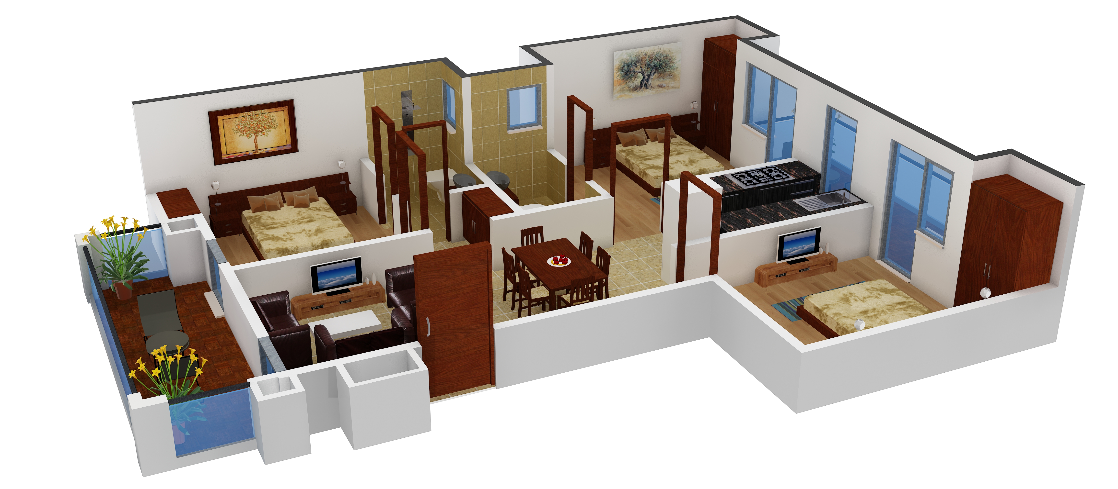 3DFloorPlan of TDI Espania Royale Floors