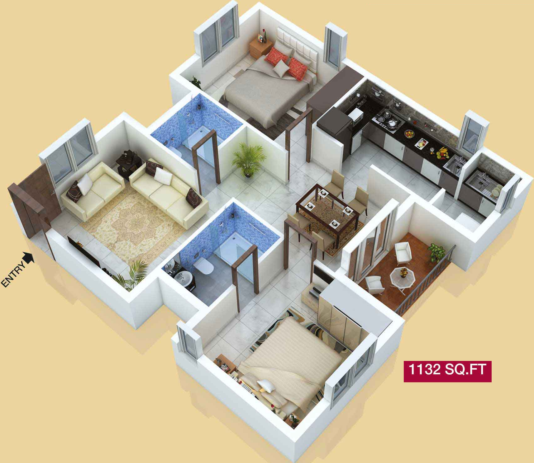 3DFloorPlan of Alliance Galleria Residences