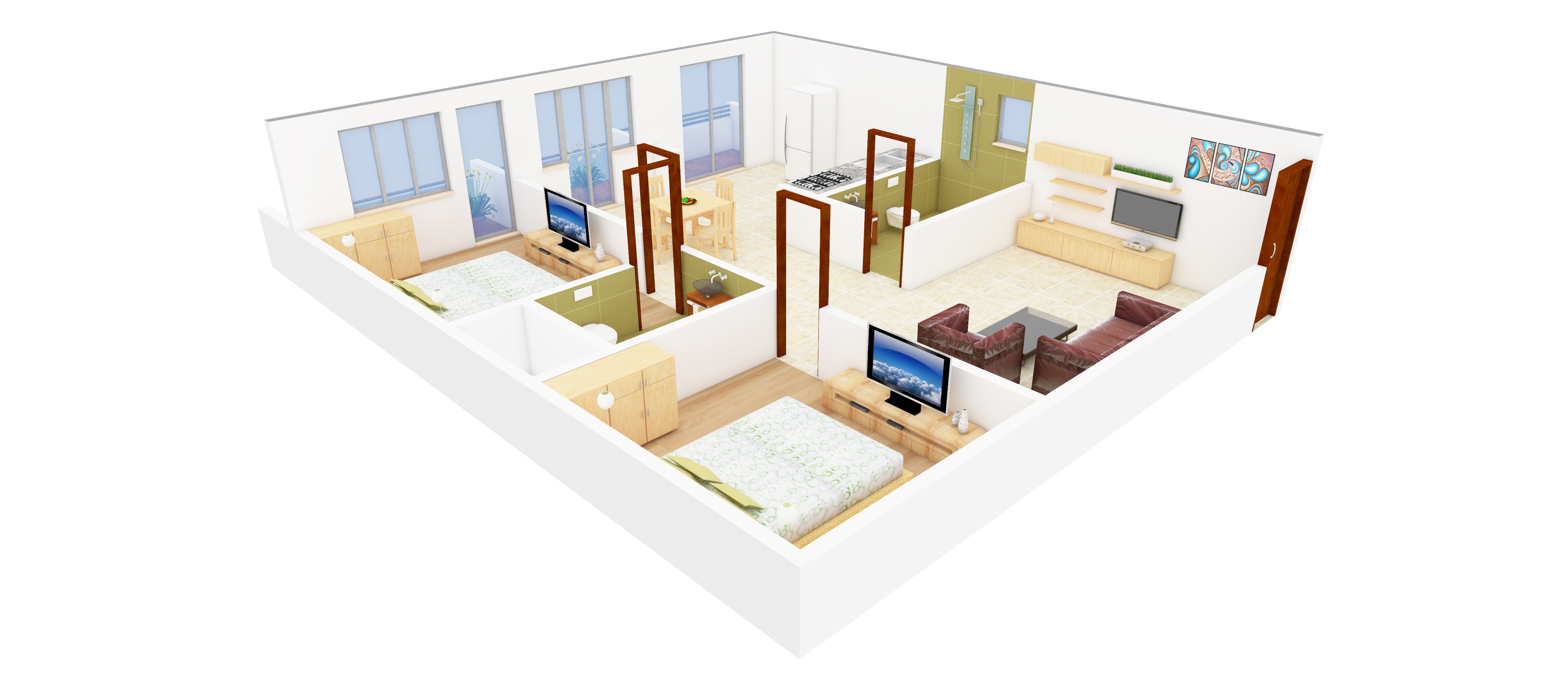 3DFloorPlan of Shivaganga Melody