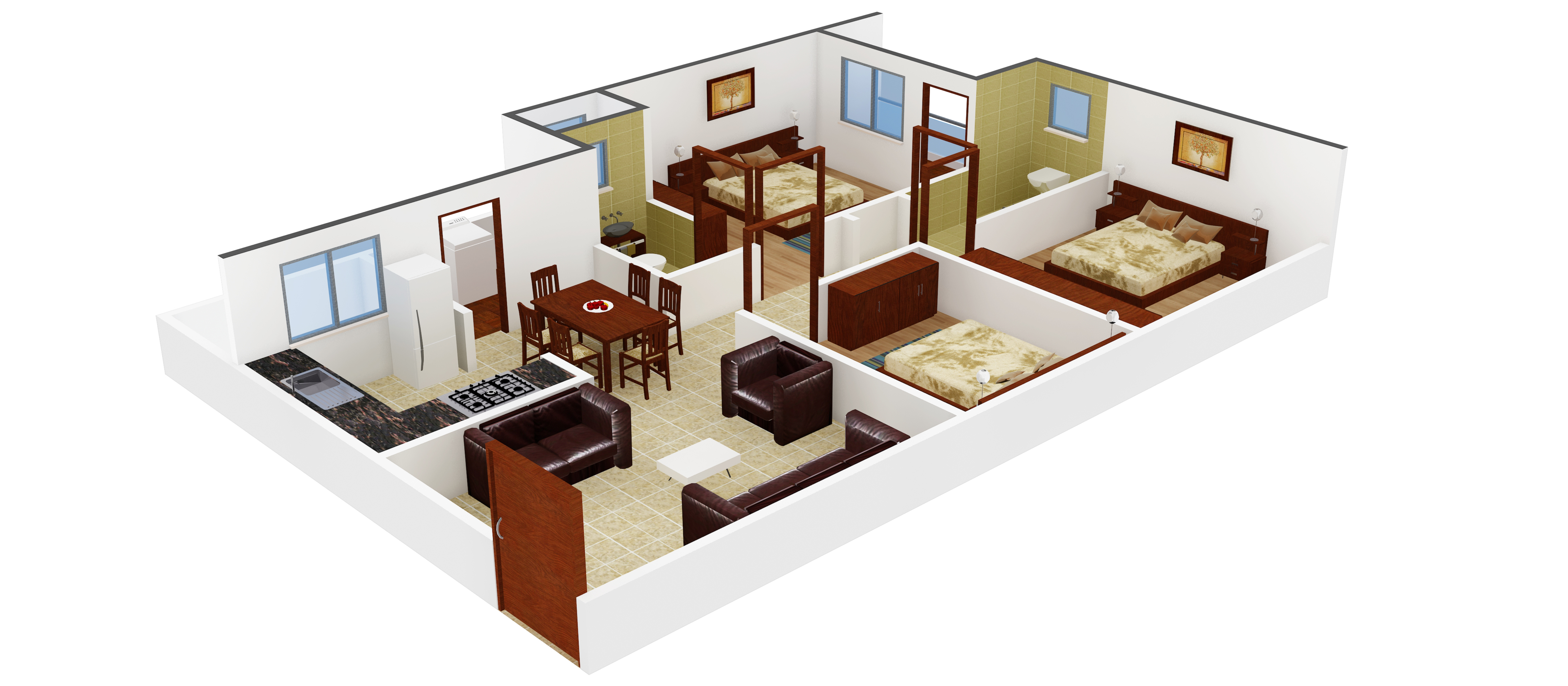 3DFloorPlan of Shivaganga Melody