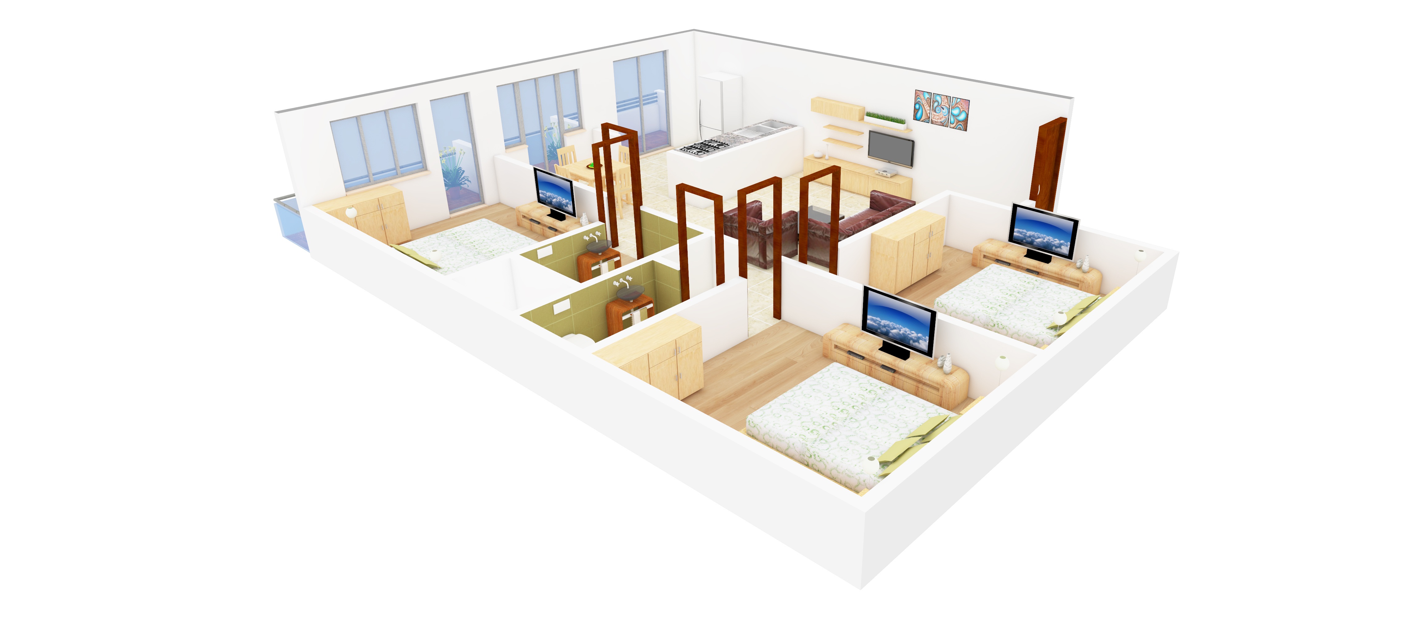 3DFloorPlan of Shivaganga Melody