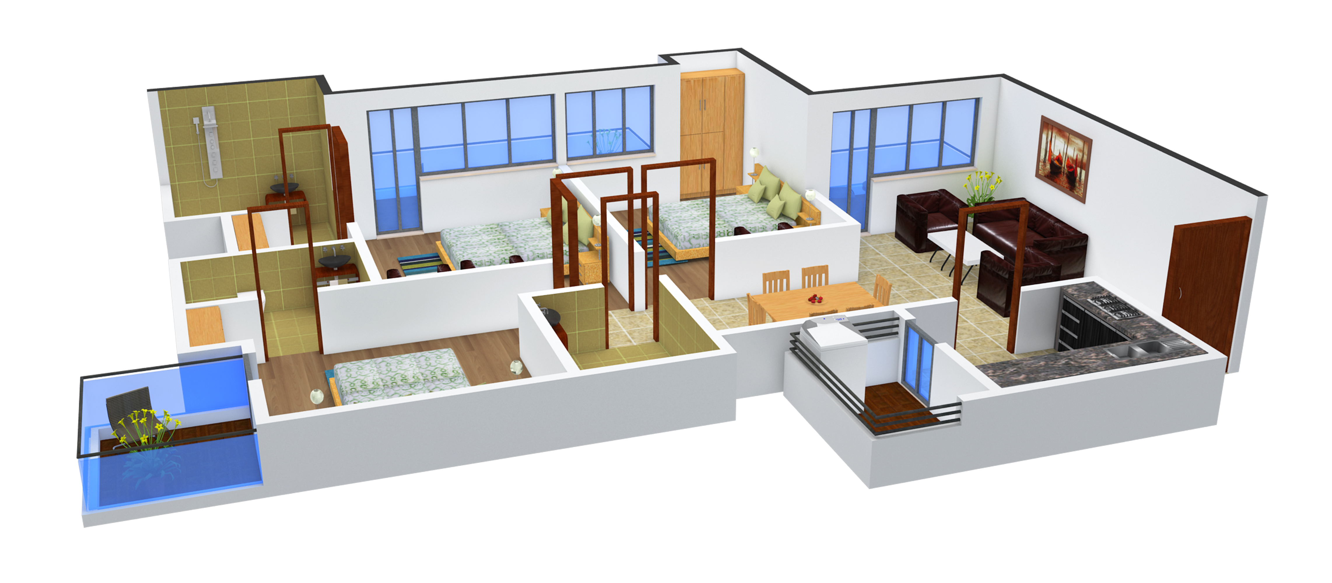 3DFloorPlan of Jay Shiva Earthmovers And Construction Parx Residency