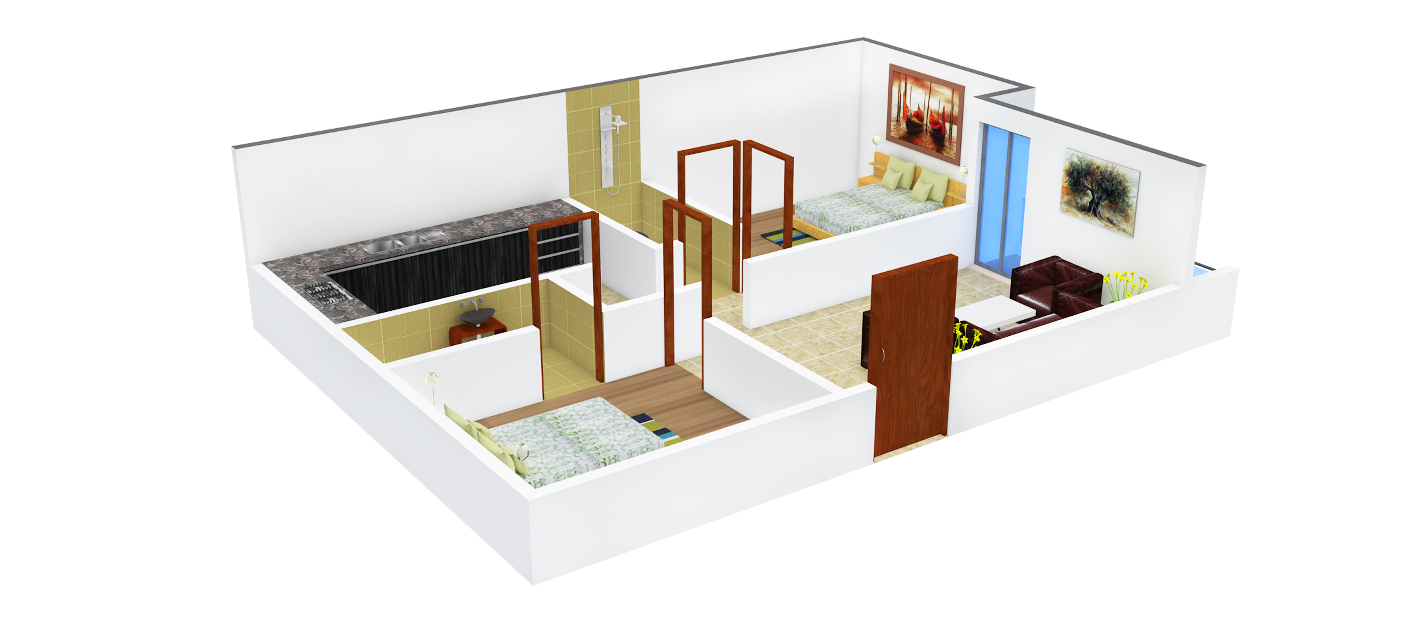 3DFloorPlan of Anu Advika Flats