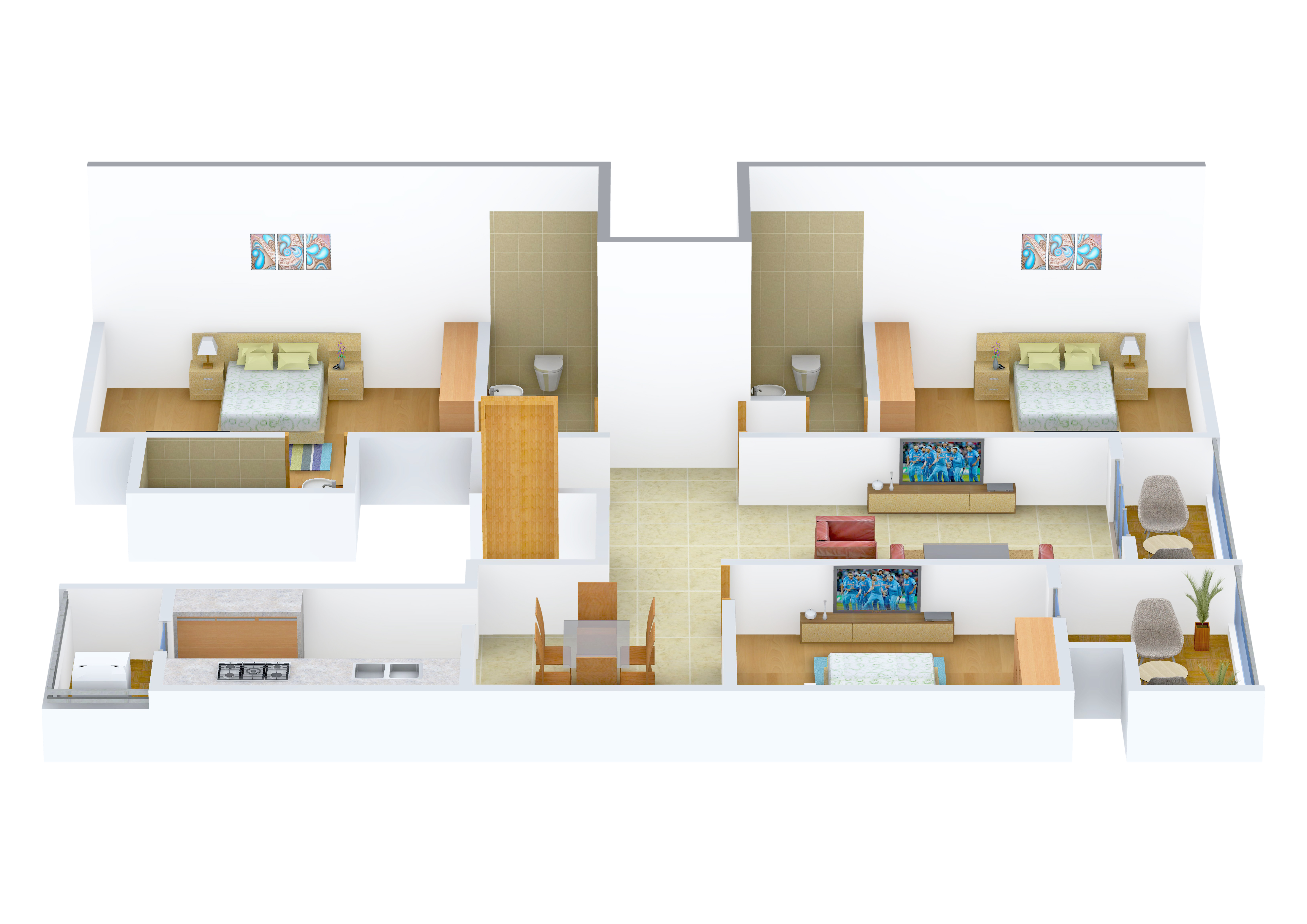 3DFloorPlan of Ashish Prajakta Prabhakamal