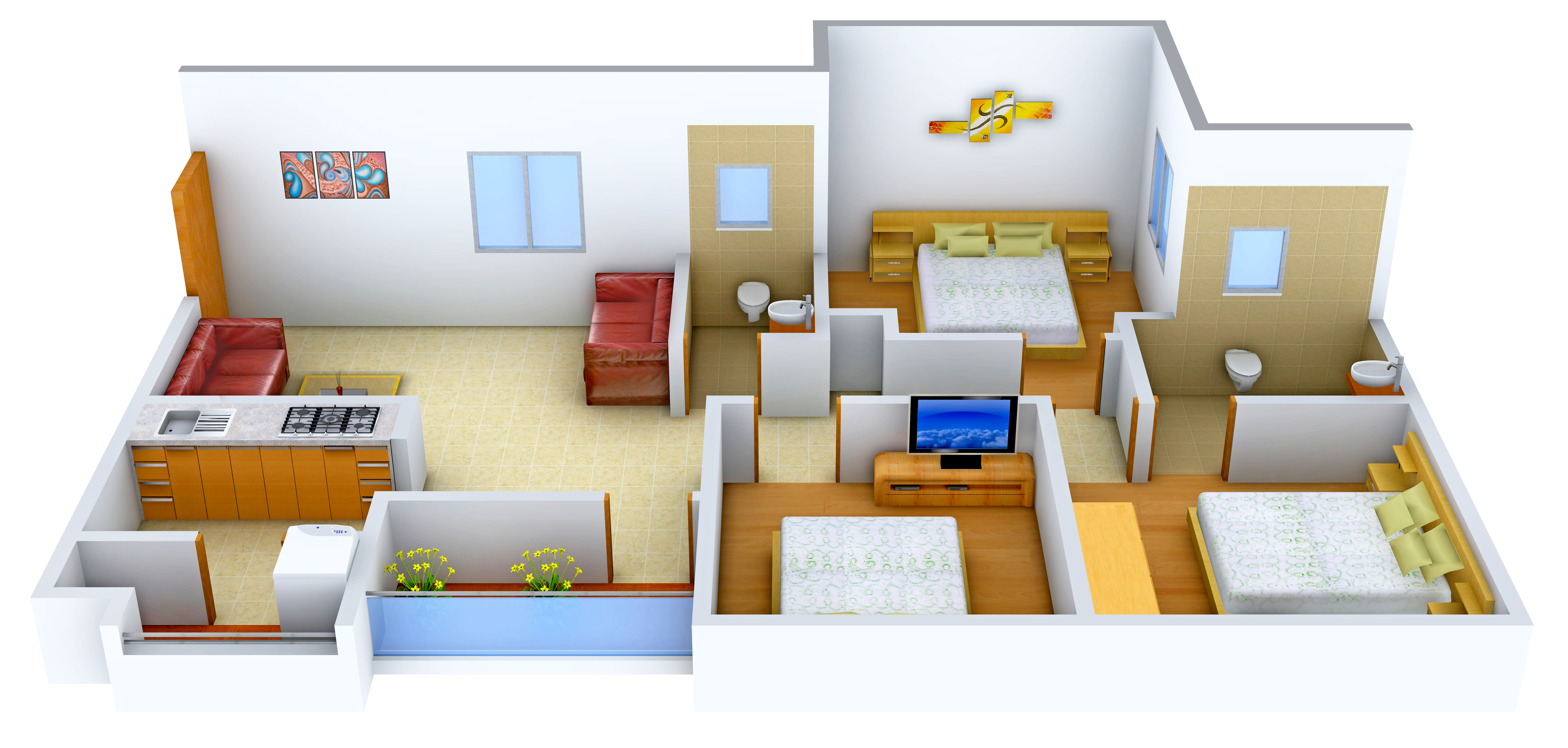 3DFloorPlan of SSPDL Mayfair Apartments