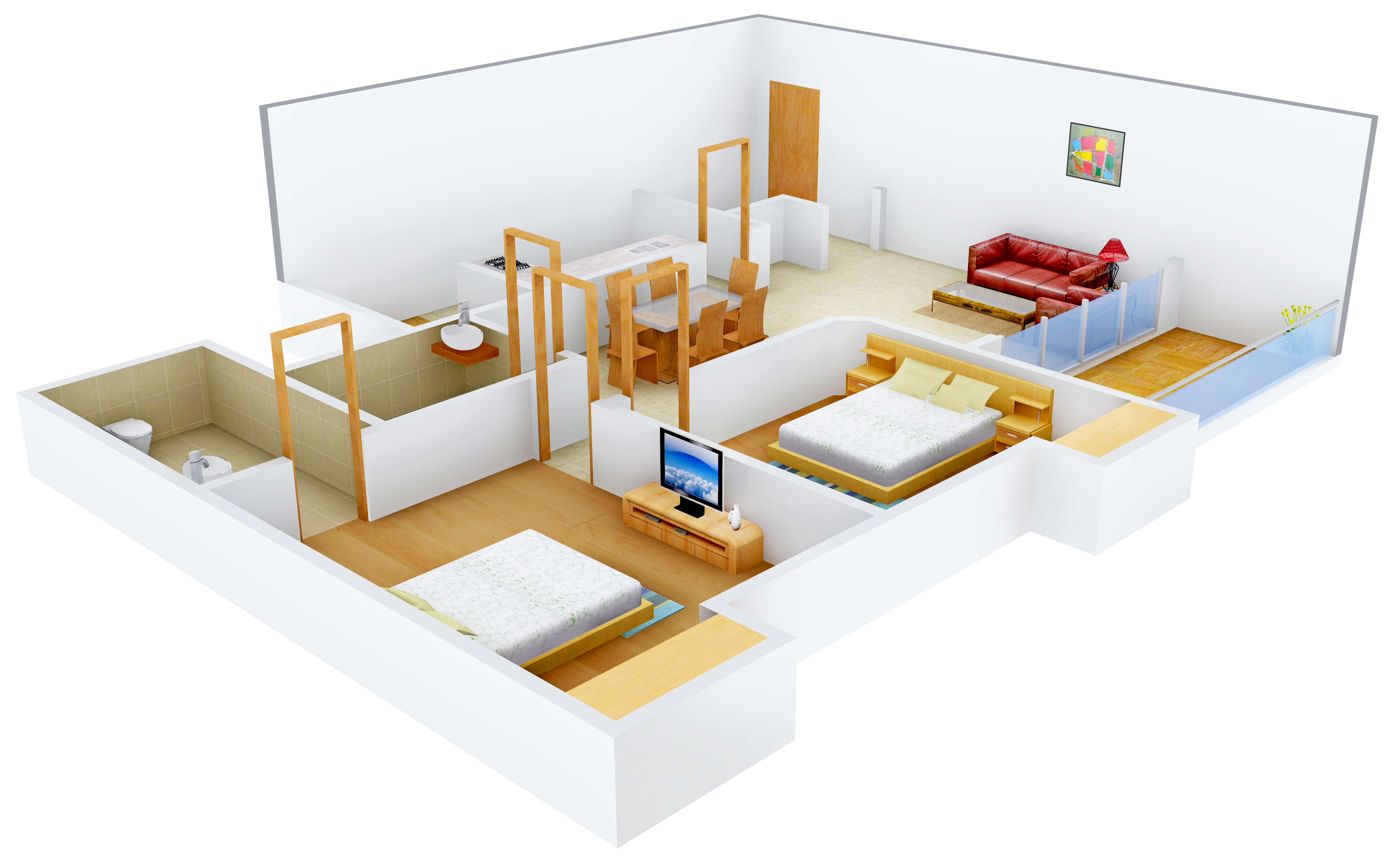 3DFloorPlan of Ravimurugaa Sree Sai Kirupaa