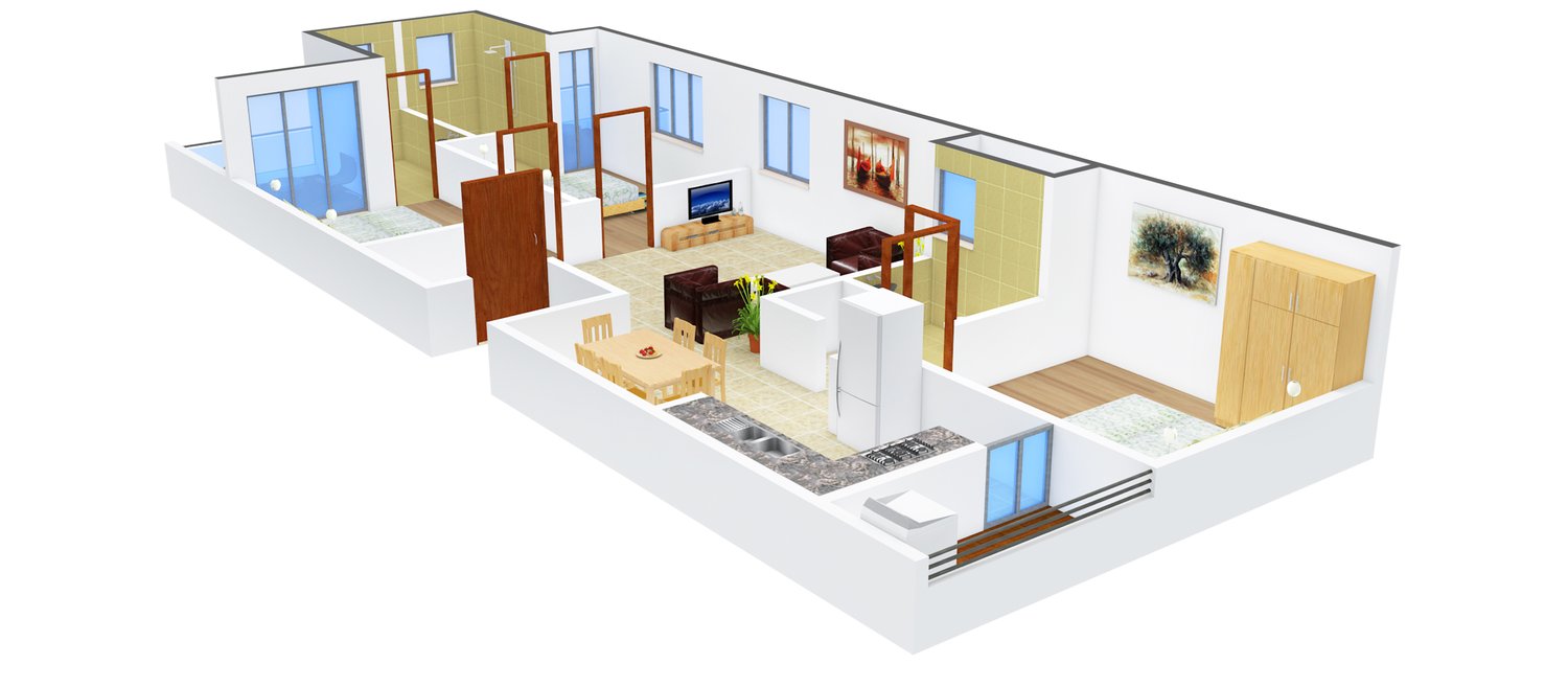 3DFloorPlan of Hexa Supreme