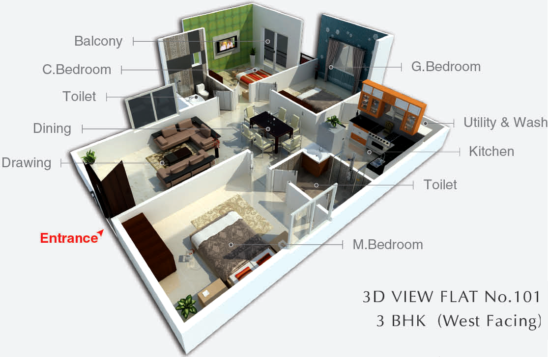 3DFloorPlan of Habitat Irenic