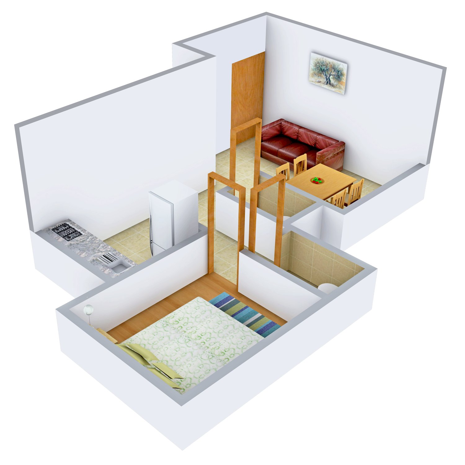 3DFloorPlan of Mahalaxmi Atharva Apartment