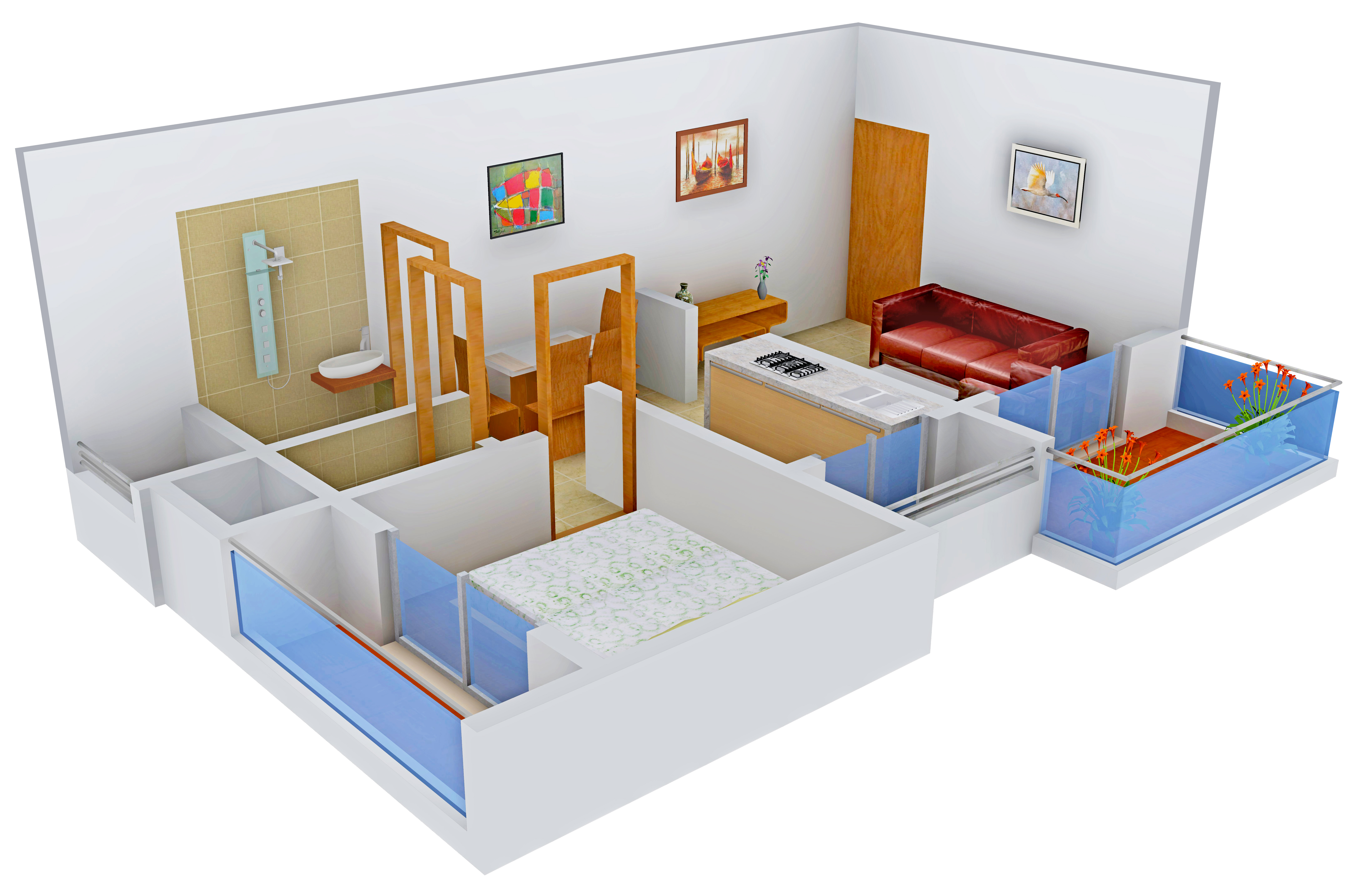 3DFloorPlan of SS Gauri Laxmi