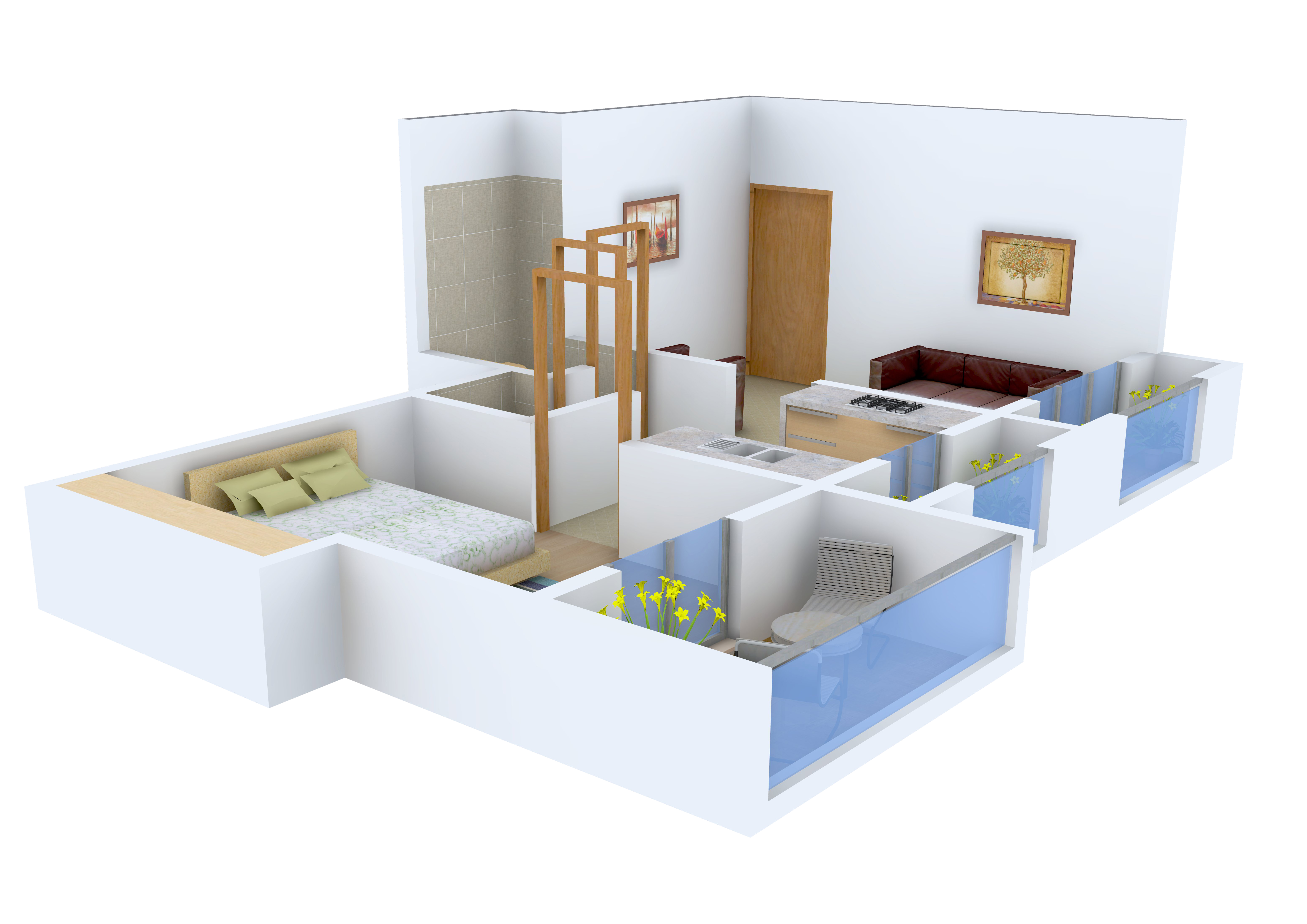 3DFloorPlan of Virat Aangan