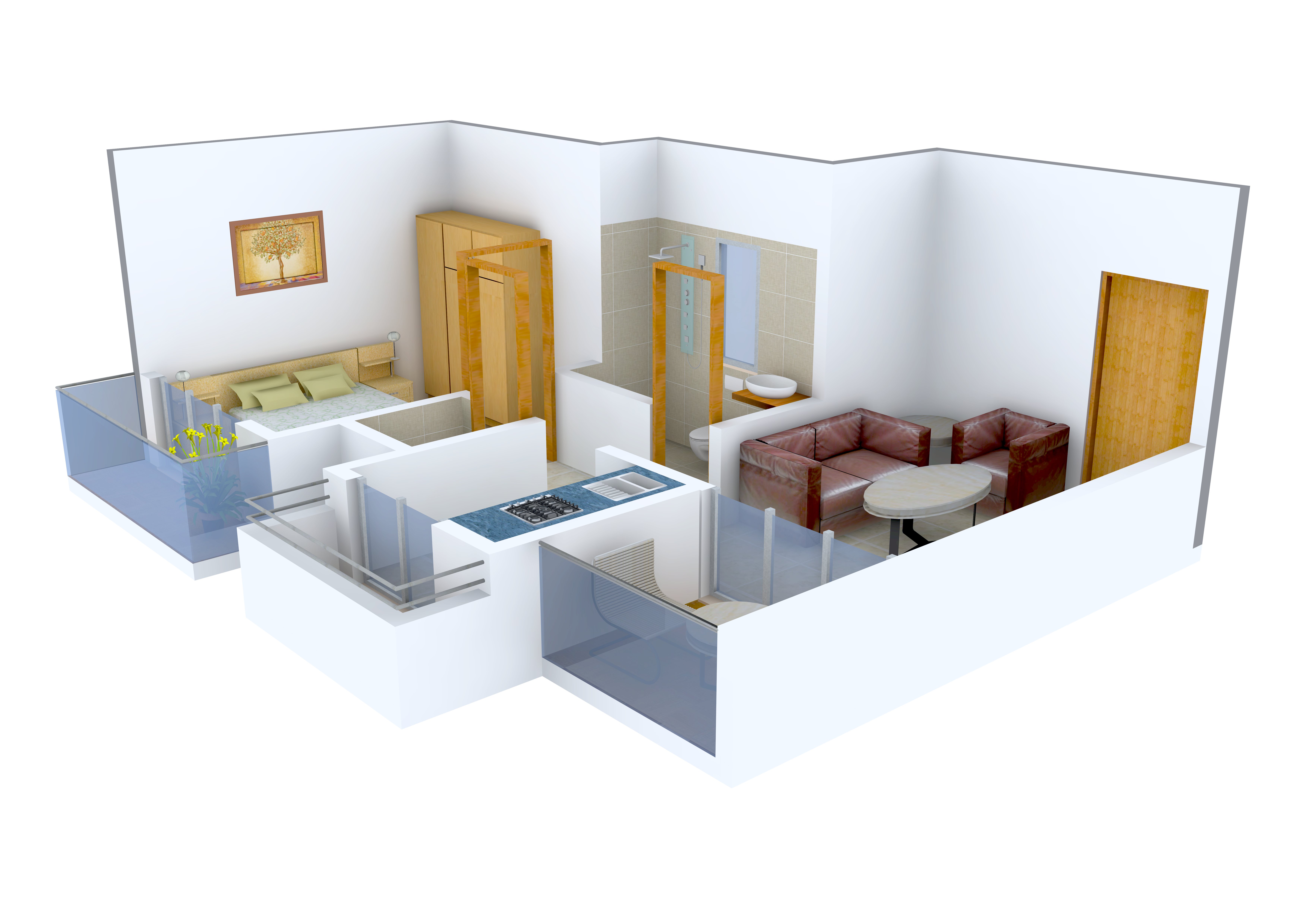3DFloorPlan of JSB Nakshatra Greens