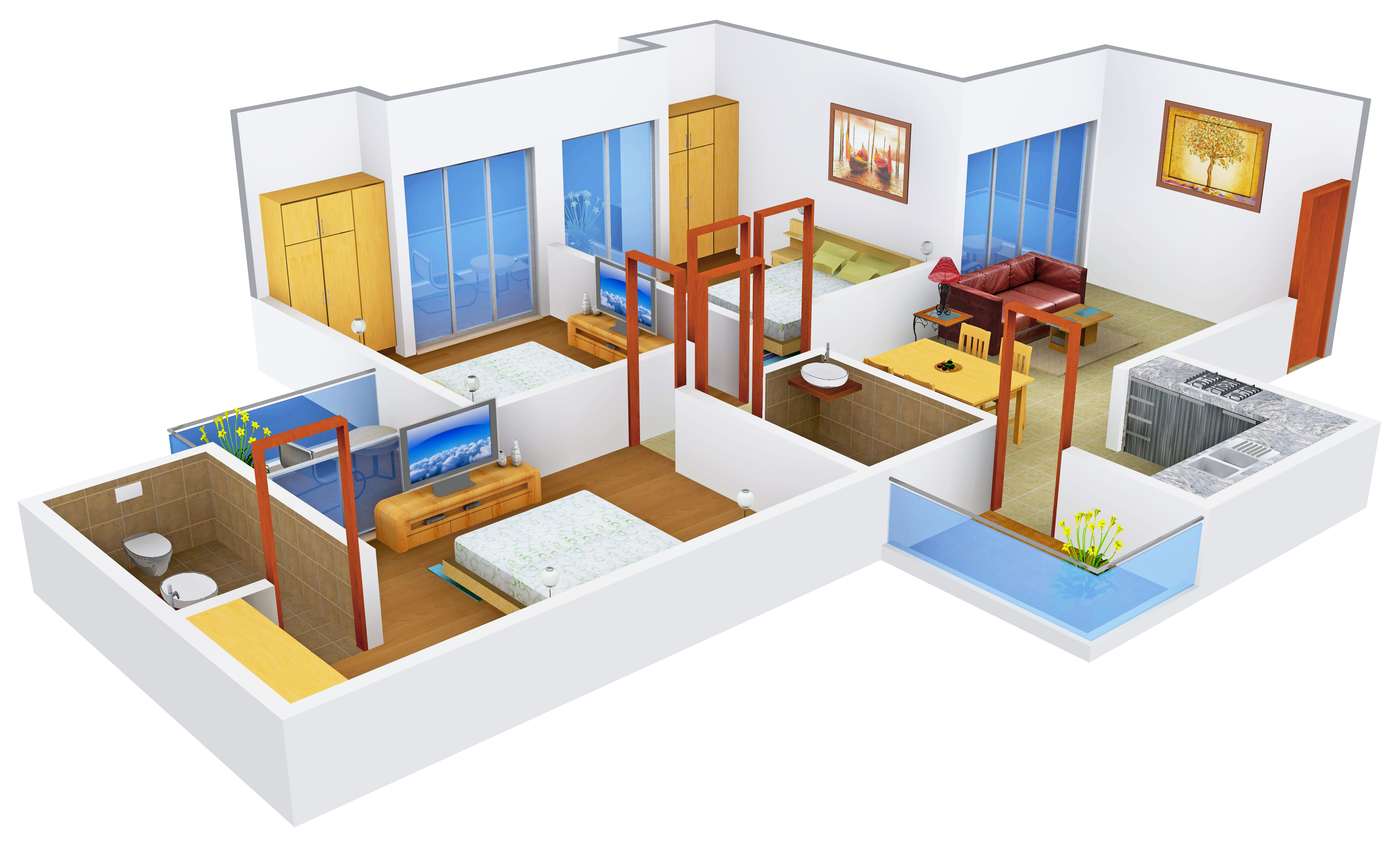 3DFloorPlan of Urbainia Grid 1