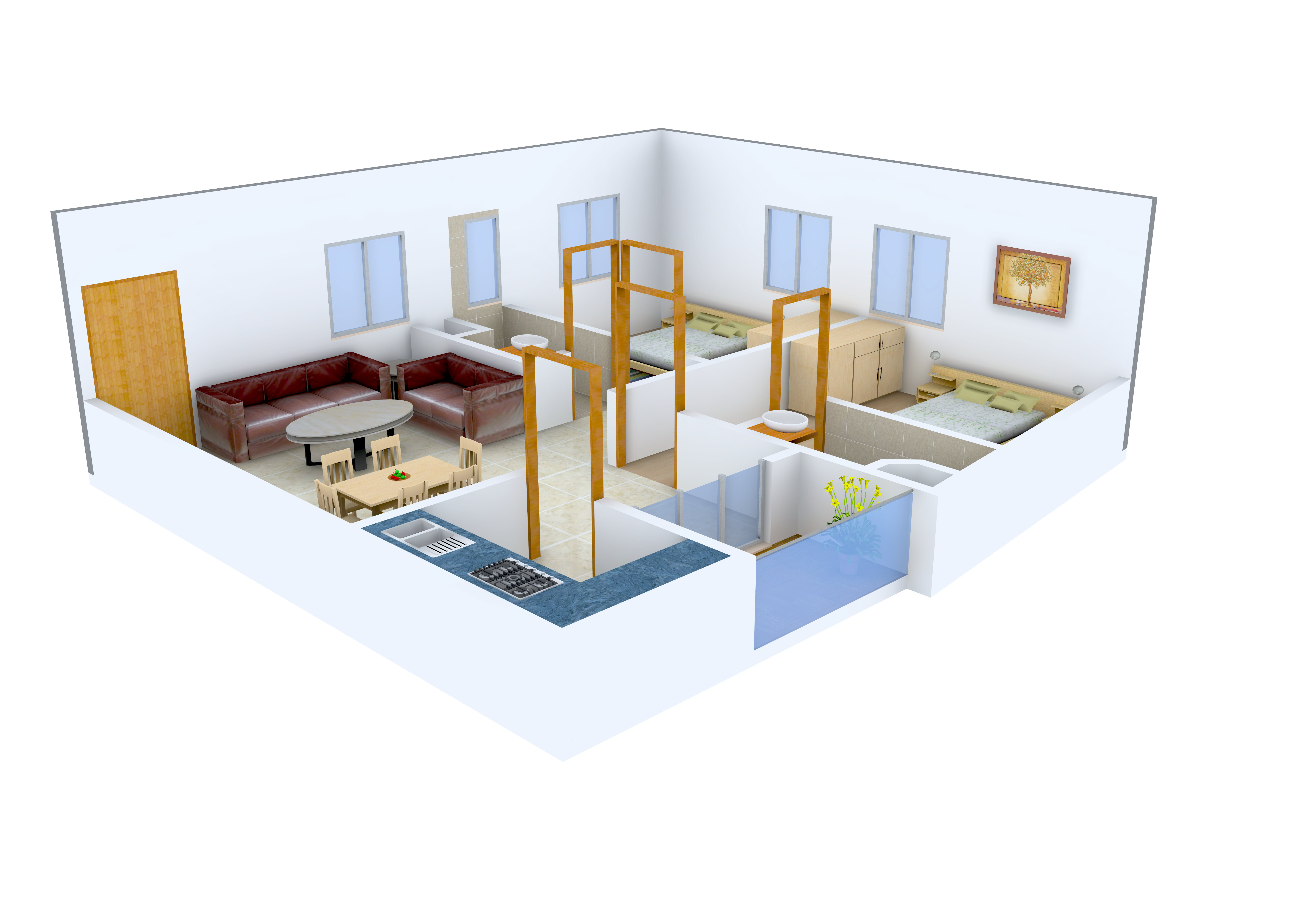 3DFloorPlan of Pearls Garden View