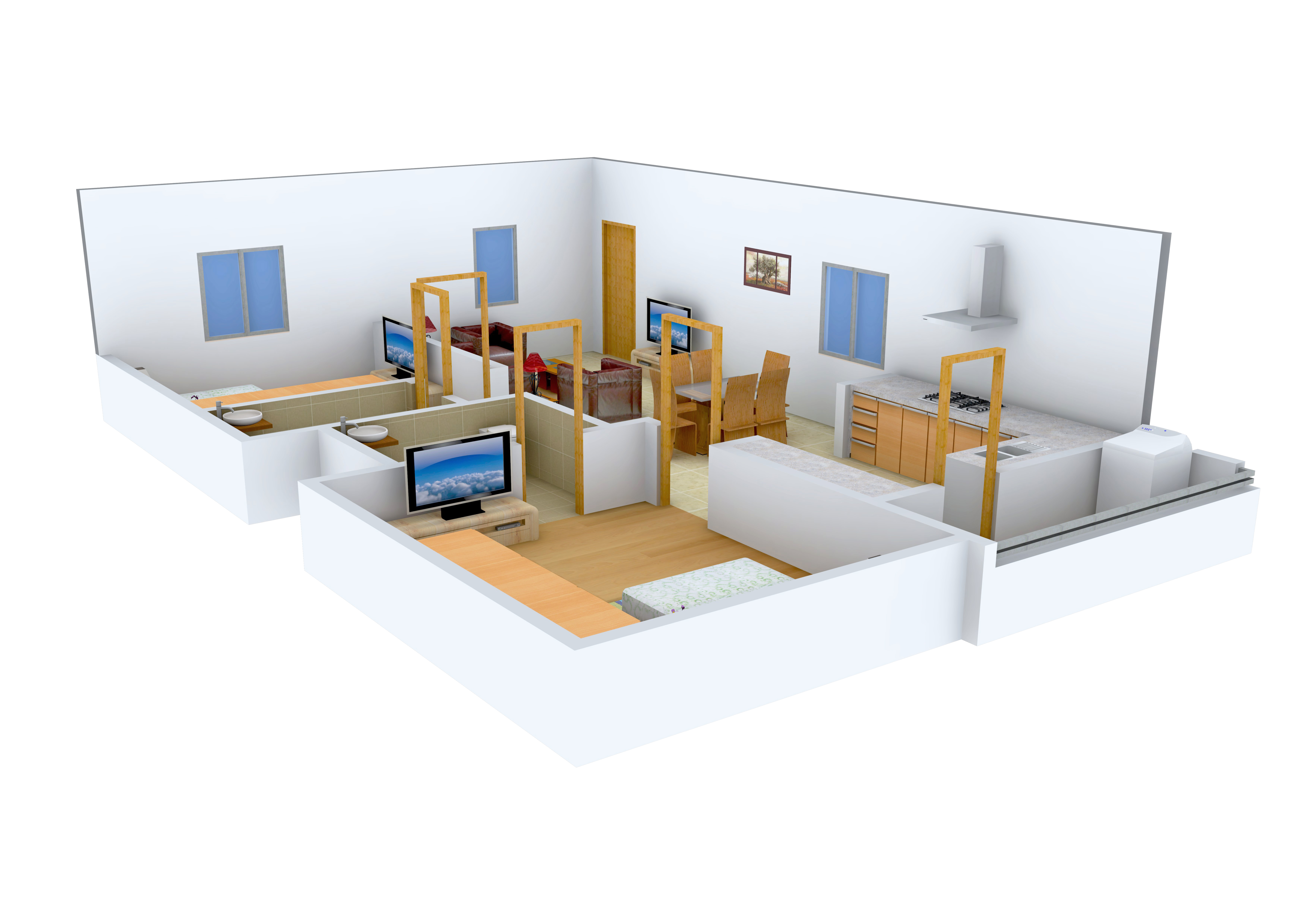 3DFloorPlan of Pegasus Soorya Sapphire