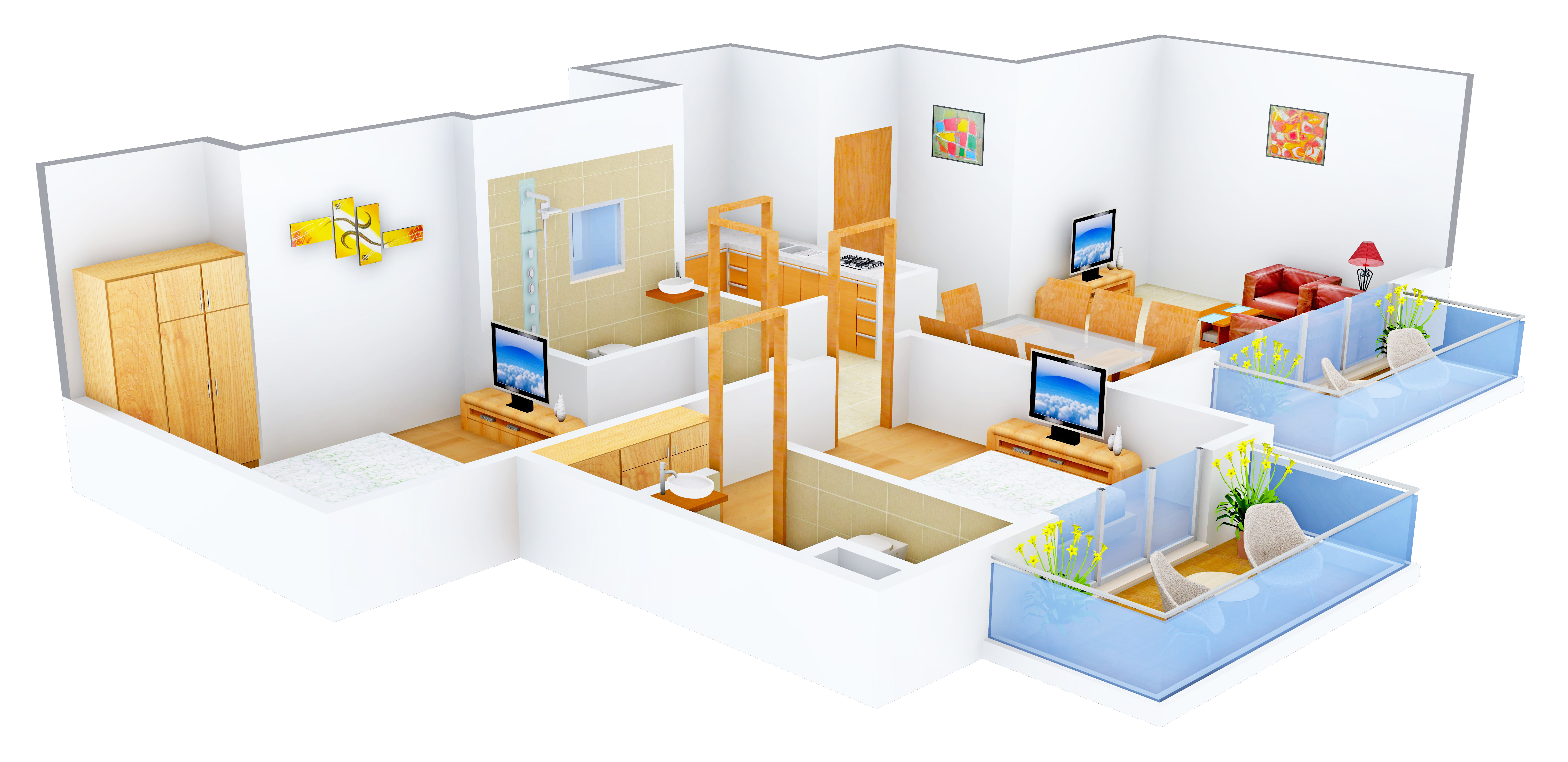 3DFloorPlan of Bhutani Presithum