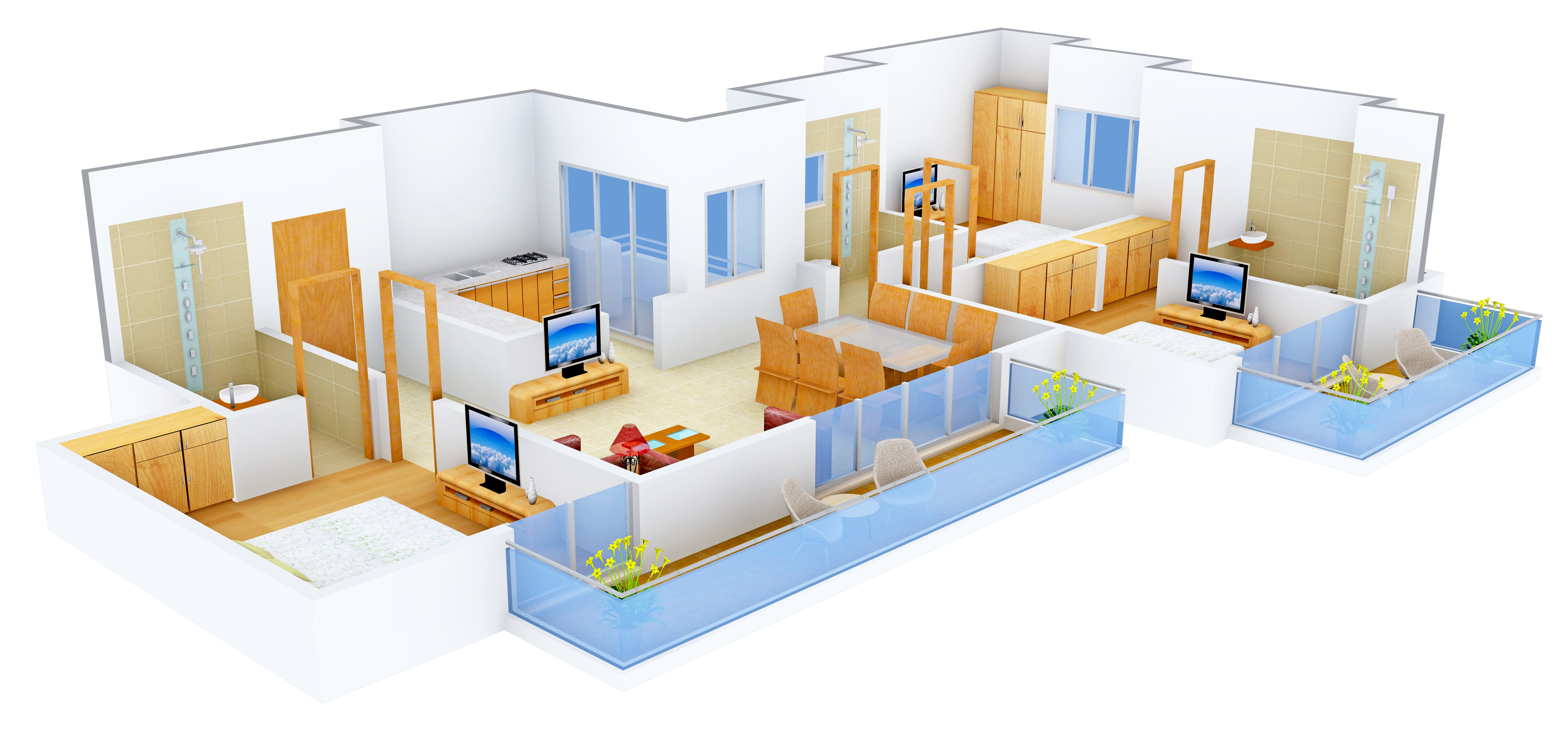 3DFloorPlan of Bhutani Presithum