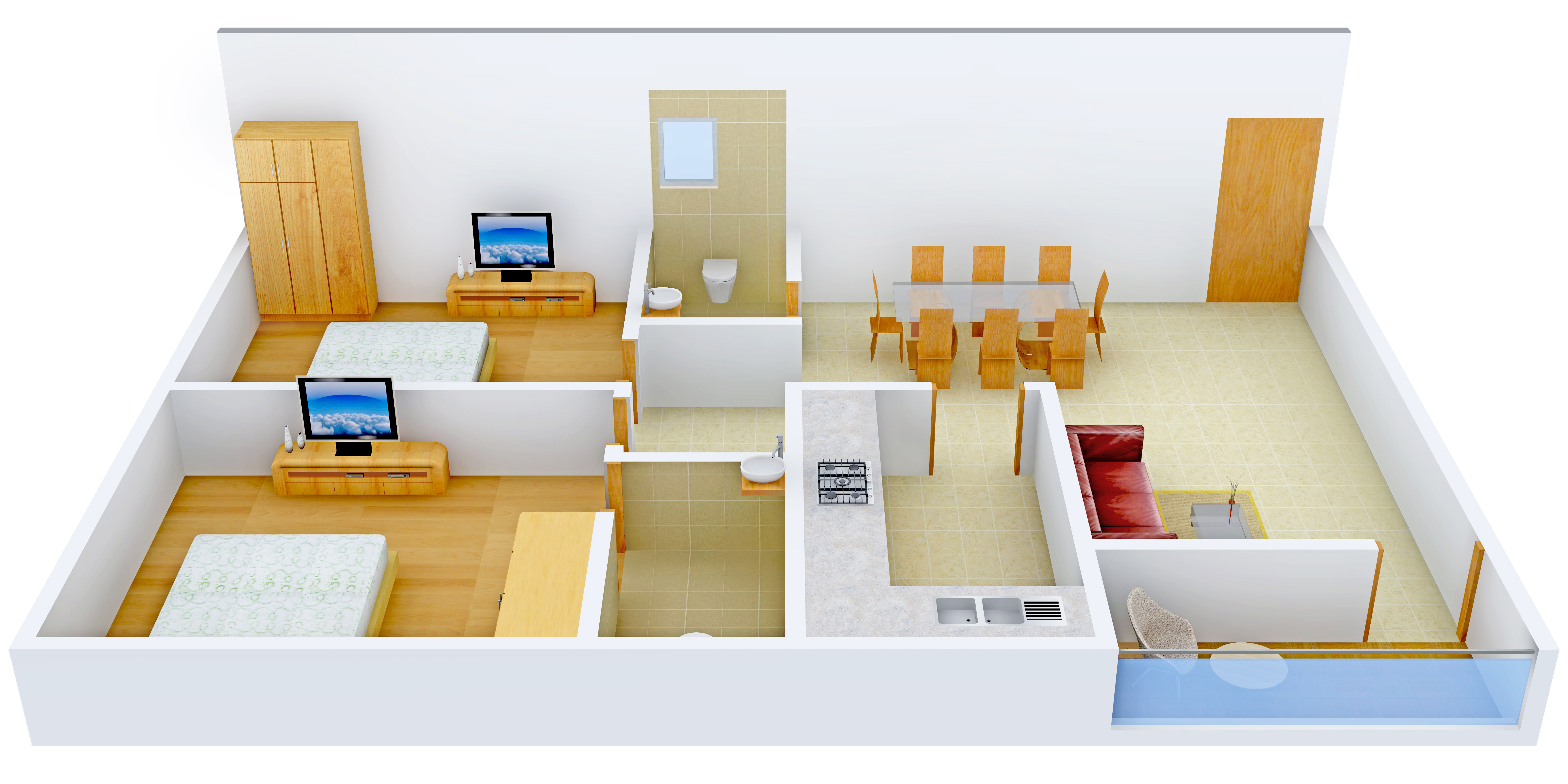 3DFloorPlan of Shuvam Satyam Royale