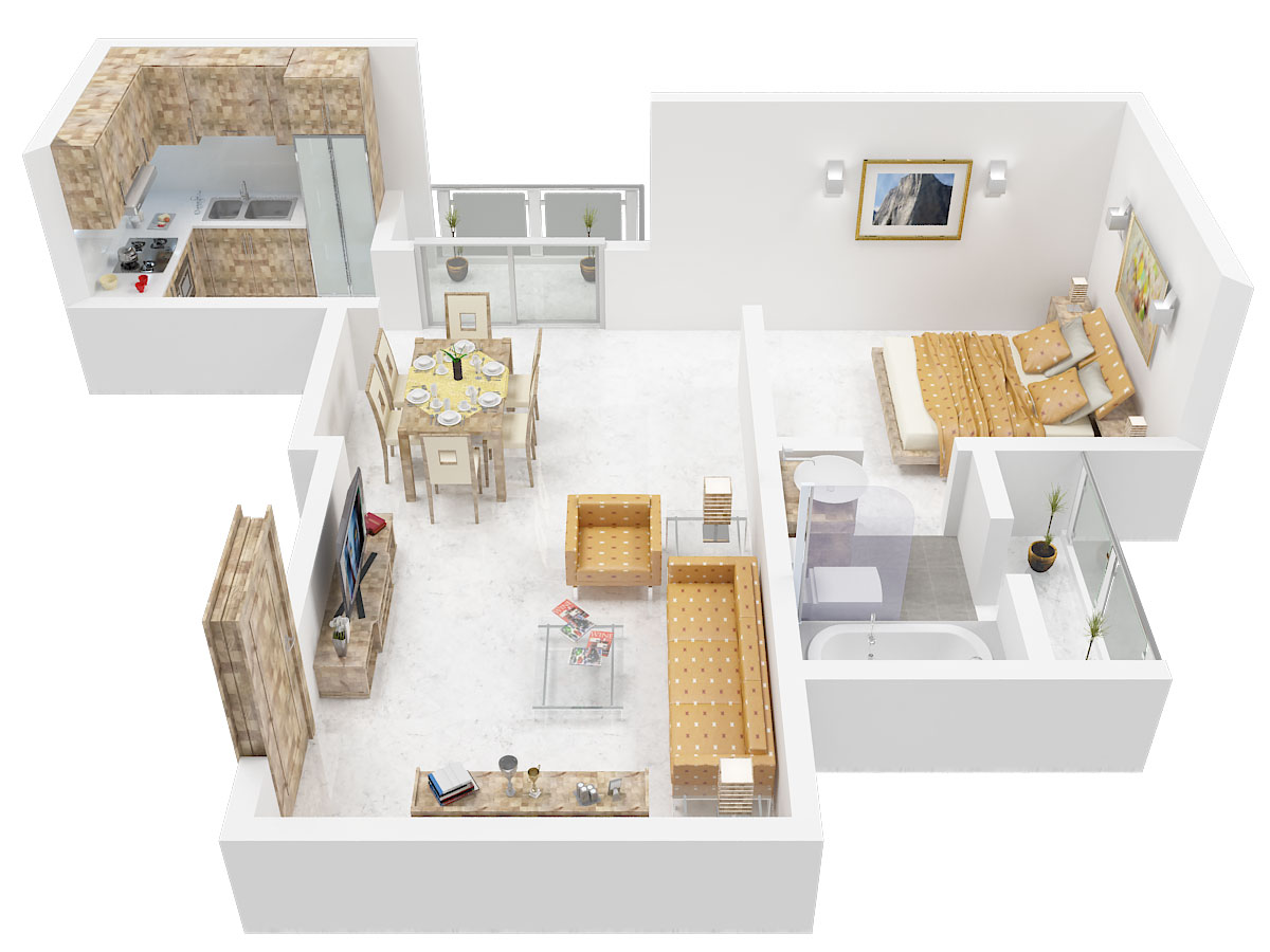 3DFloorPlan of Casagrand Cherry Pick