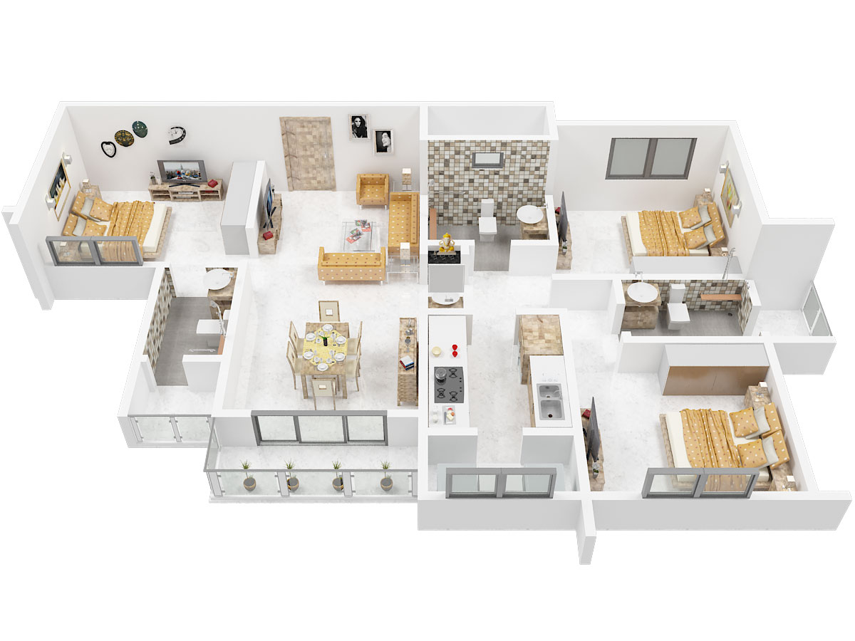 3DFloorPlan of Casagrand Cherry Pick