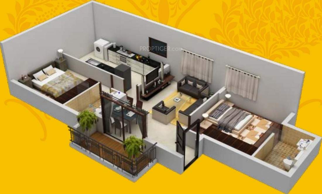 3DFloorPlan of Mahendra Elena 5