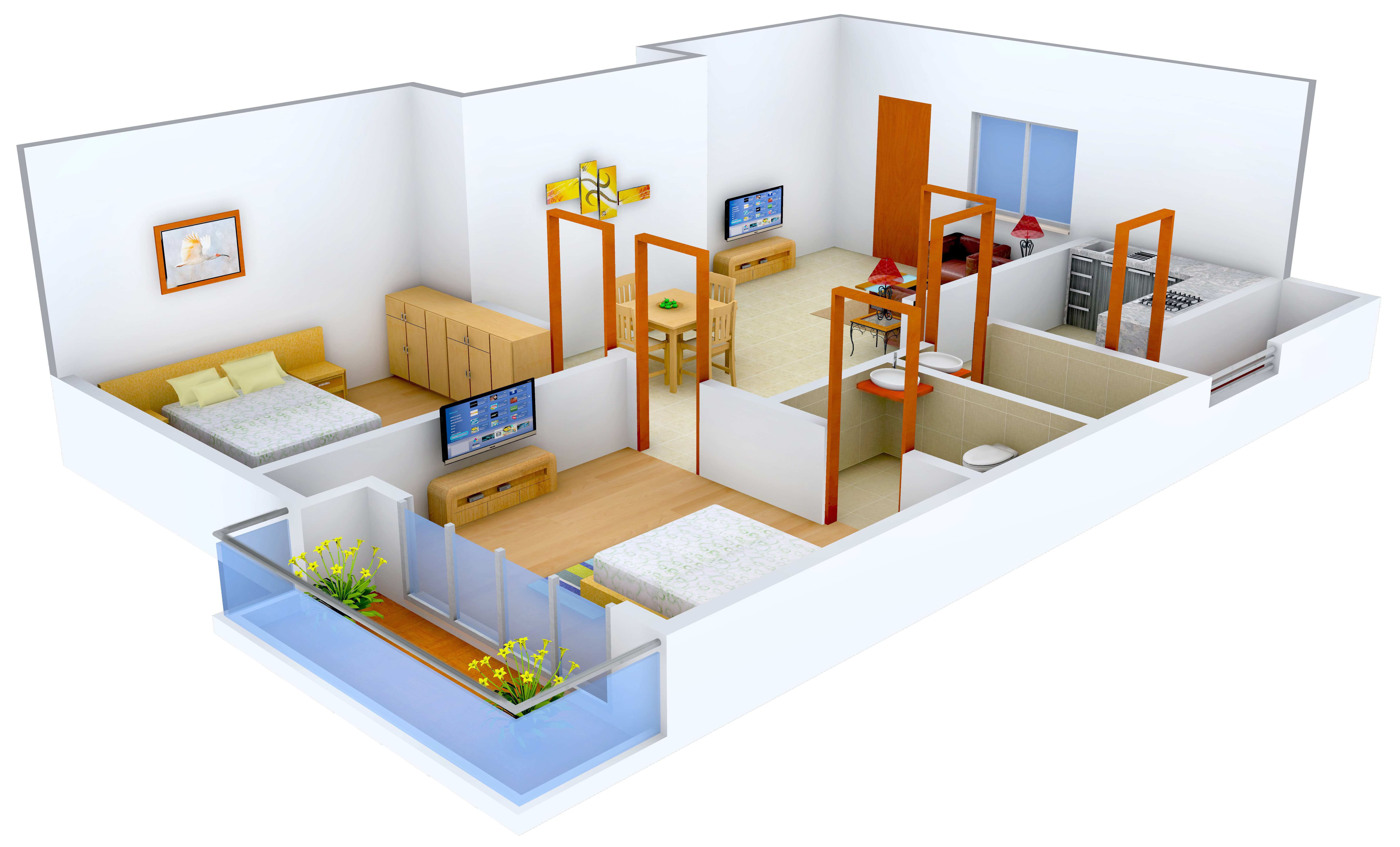 3DFloorPlan of Tricity Enclave