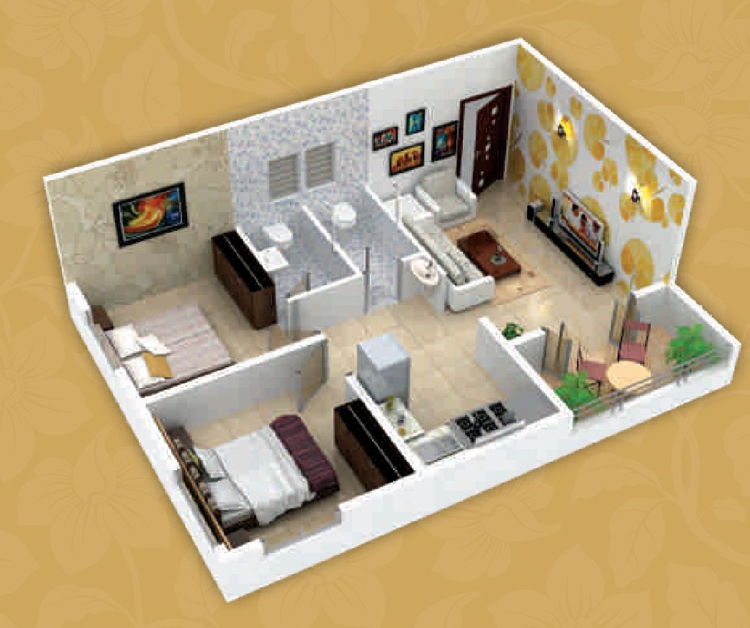 3DFloorPlan of Shree Sriroz Paradise II