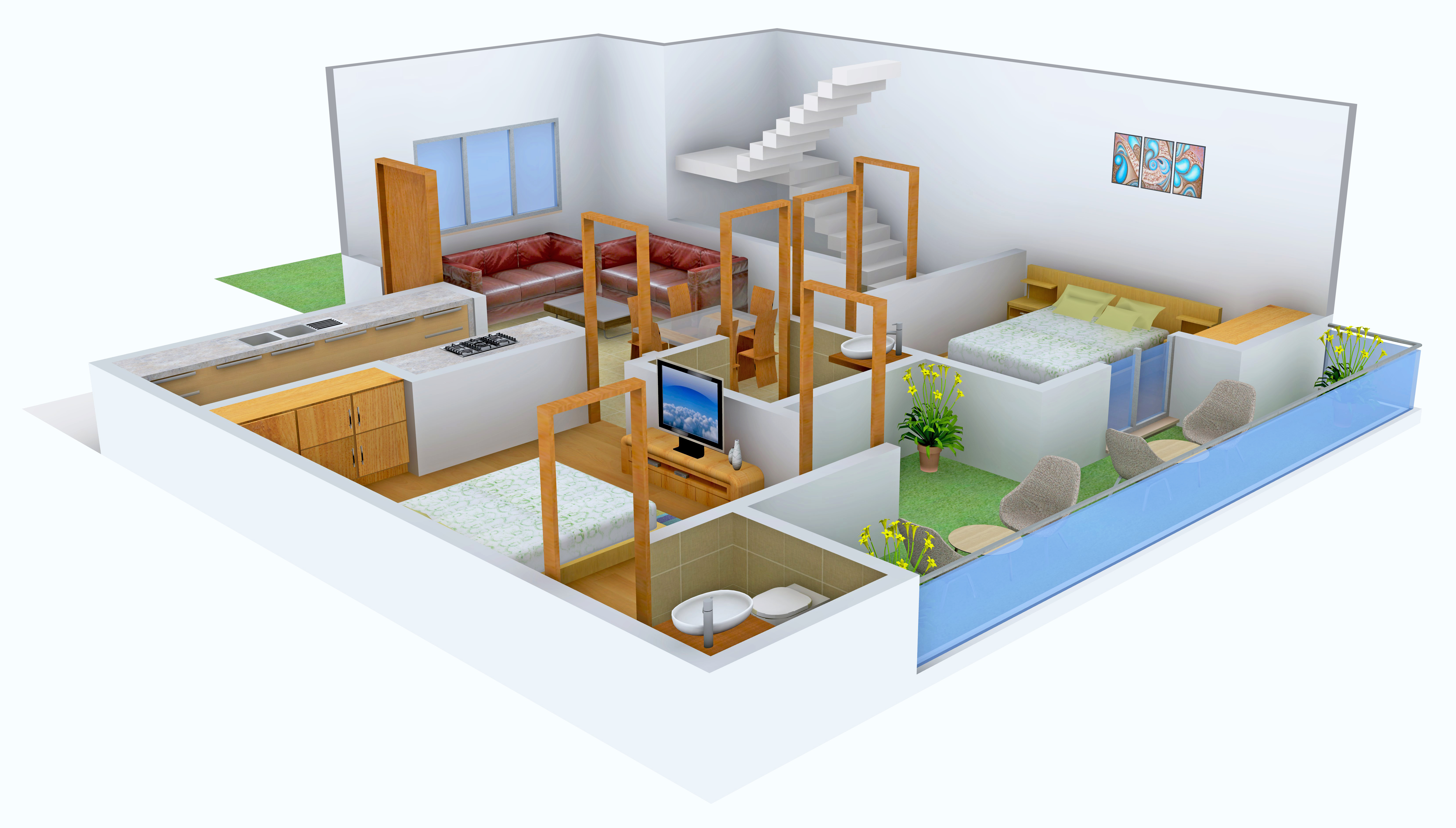 3DFloorPlan of Shivam Apartments